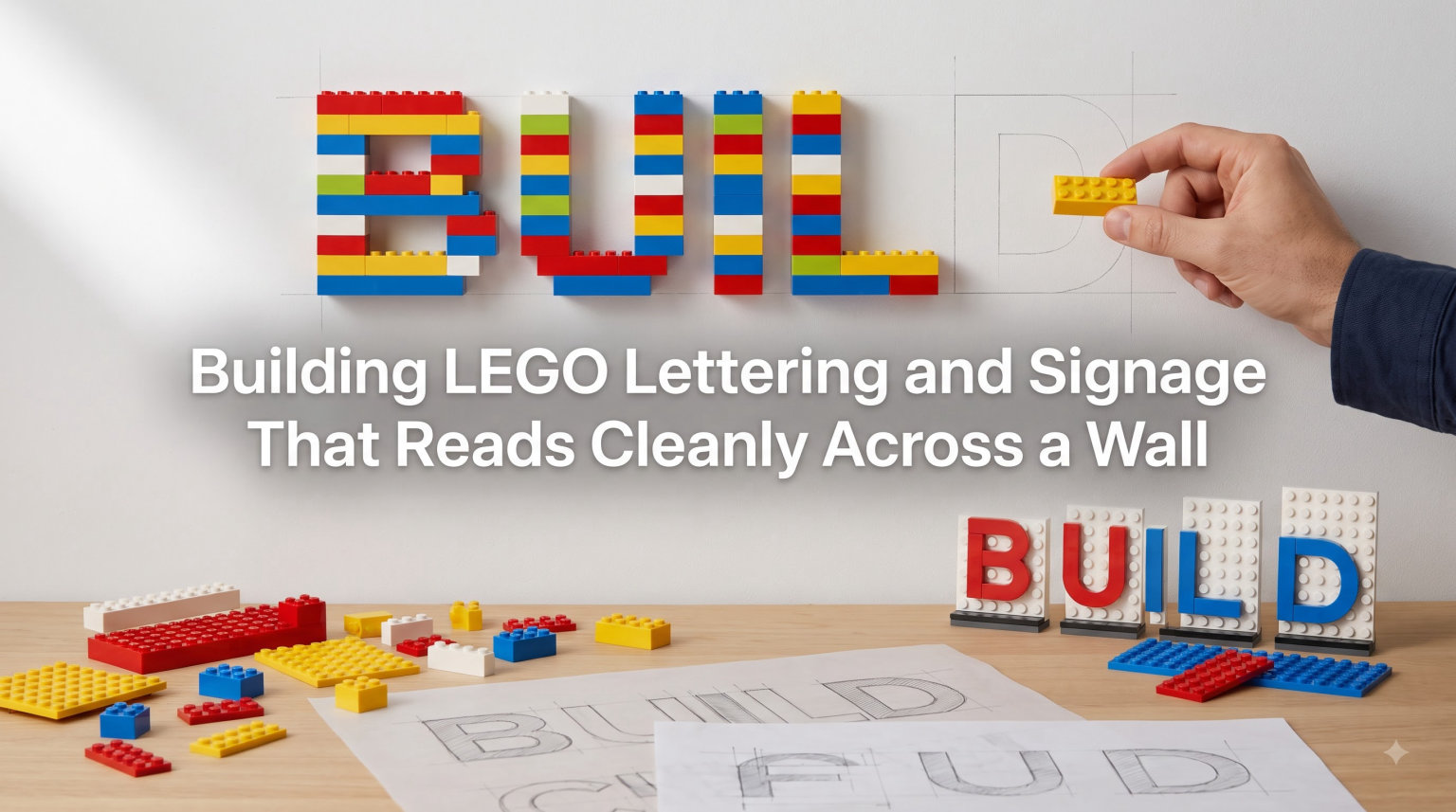 Building LEGO Lettering and Signage That Reads Cleanly Across a Wall