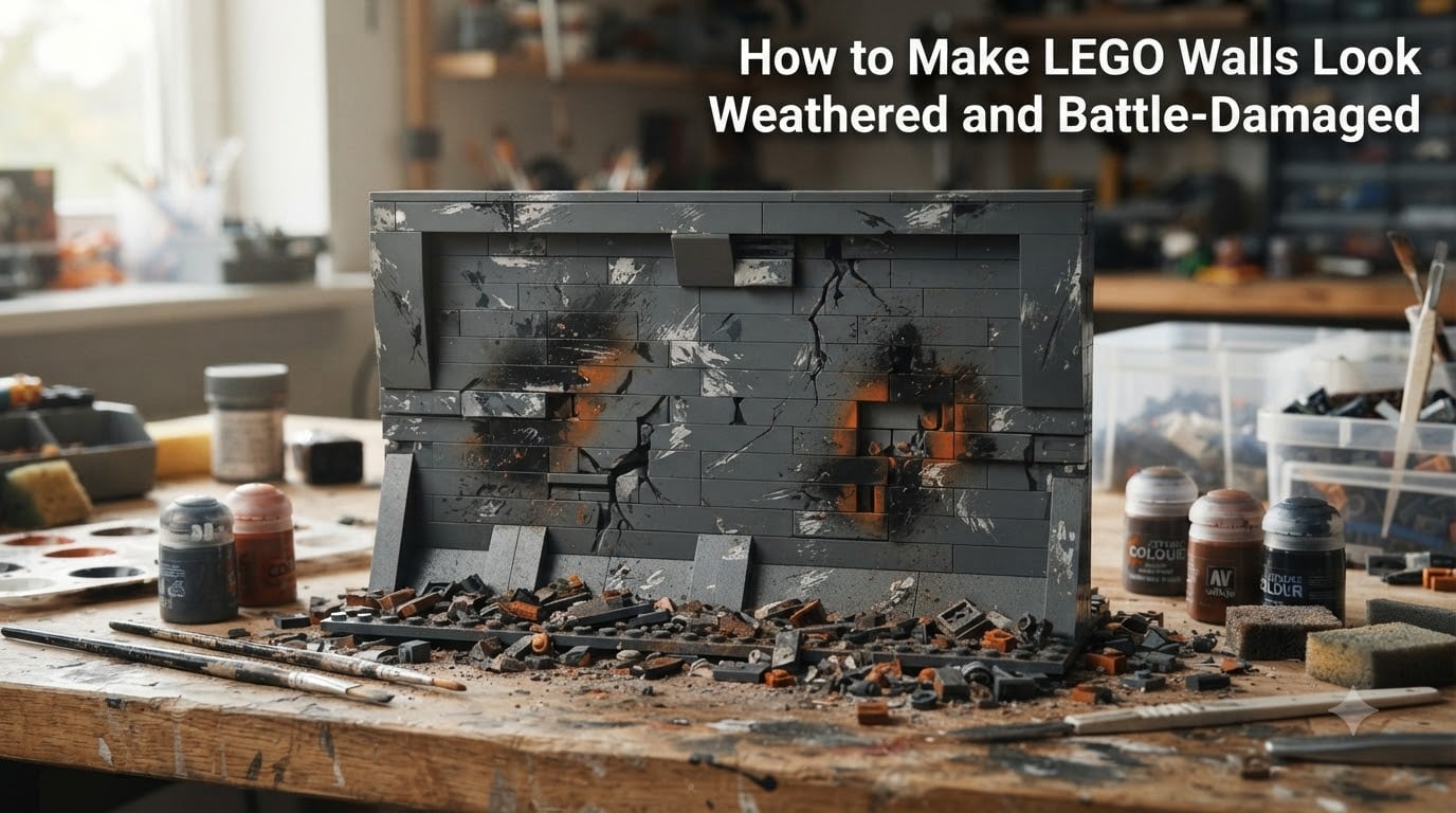 How to Make LEGO Walls Look Weathered and Battle-Damaged