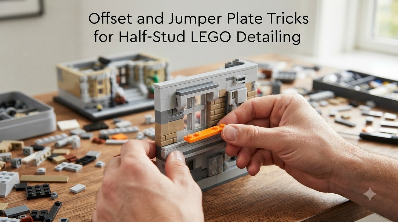 Offset and Jumper Plate Tricks for Half-Stud LEGO Detailing