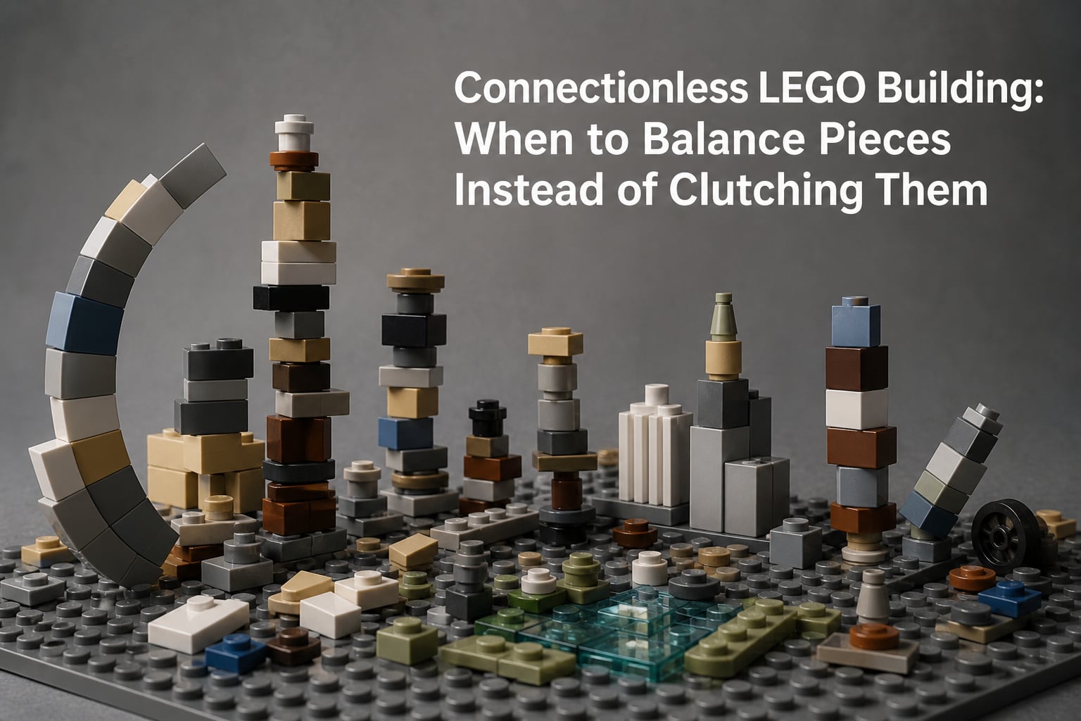 Connectionless LEGO Building: When to Balance Pieces Instead of Clutching Them
