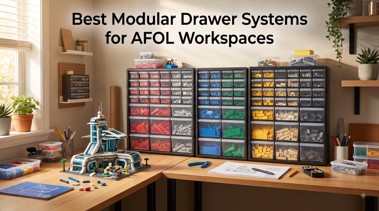 Best Modular Drawer Systems for AFOL Workspaces