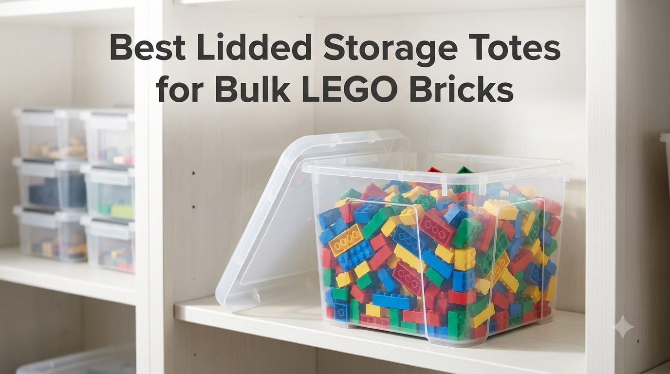 Best Lidded Storage Totes for Bulk LEGO Bricks