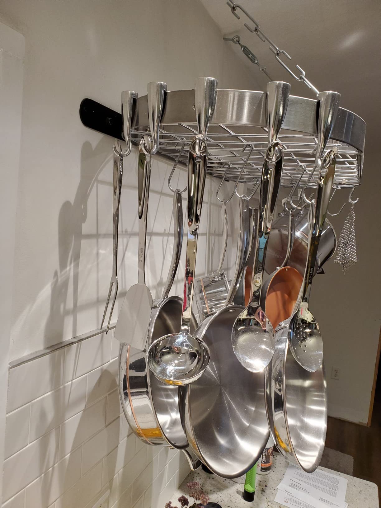 All-Clad 5-Piece Stainless Steel Kitchen Utensil Set – Includes Ladle, Solid Spoon, Slotted Spoon, Turner & Storage Caddy – Heavy-Gauge, Ergonomic, Dishwasher Safe, Silver customer photo 2