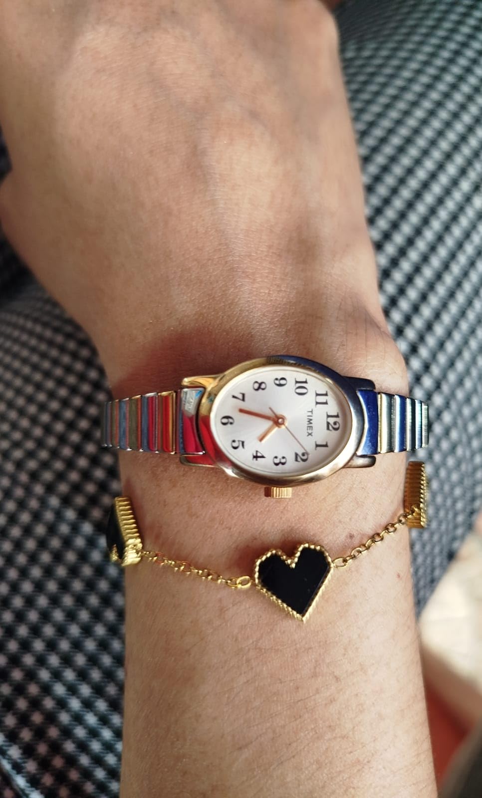 Timex Women's Cavatina Watch - TPearl Dial Gold-Tone Case customer photo 1