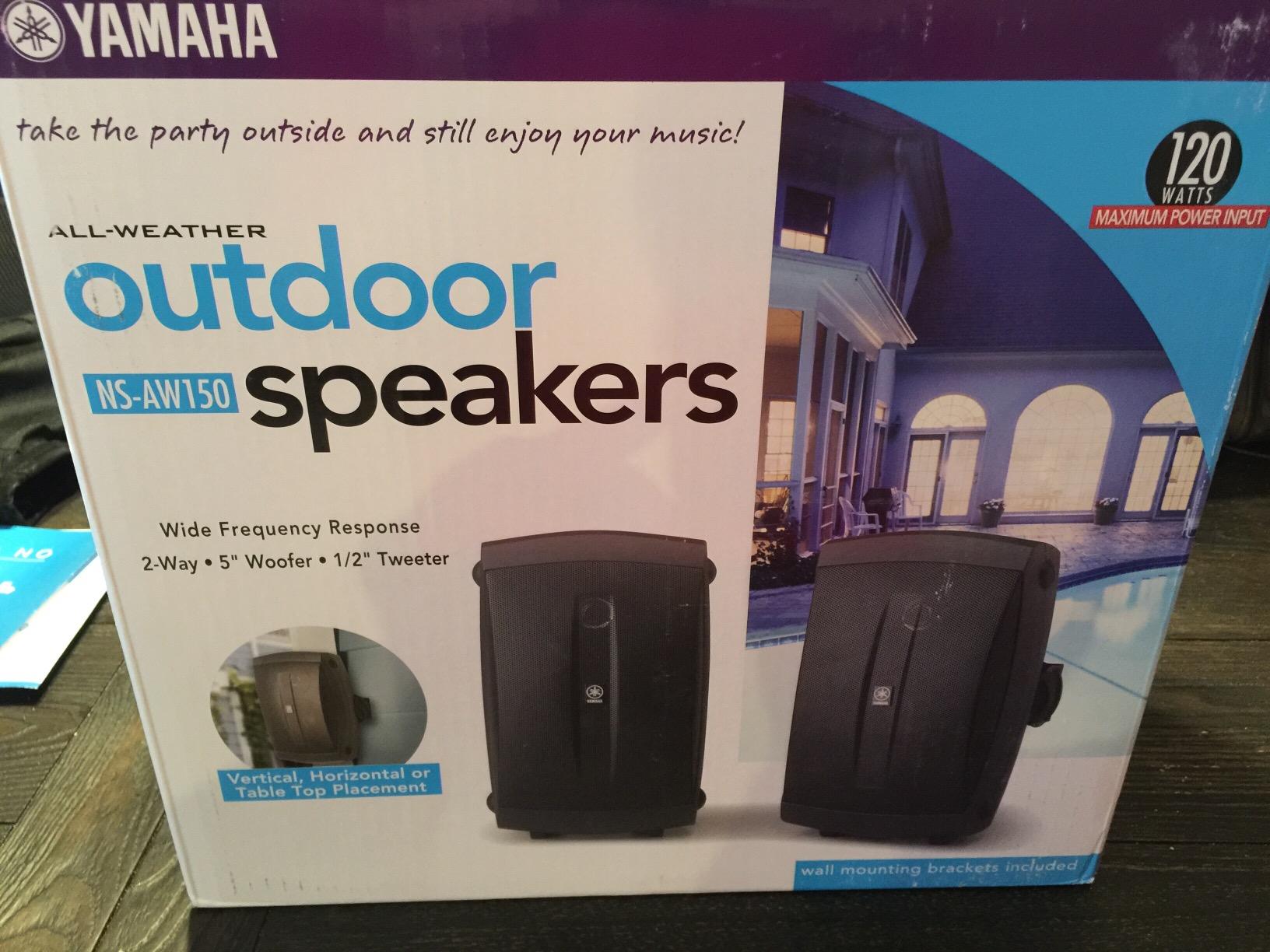 YAMAHA NS-AW150BL 2-Way Indoor/Outdoor Speakers (Pair, Black) - Wired customer photo 2