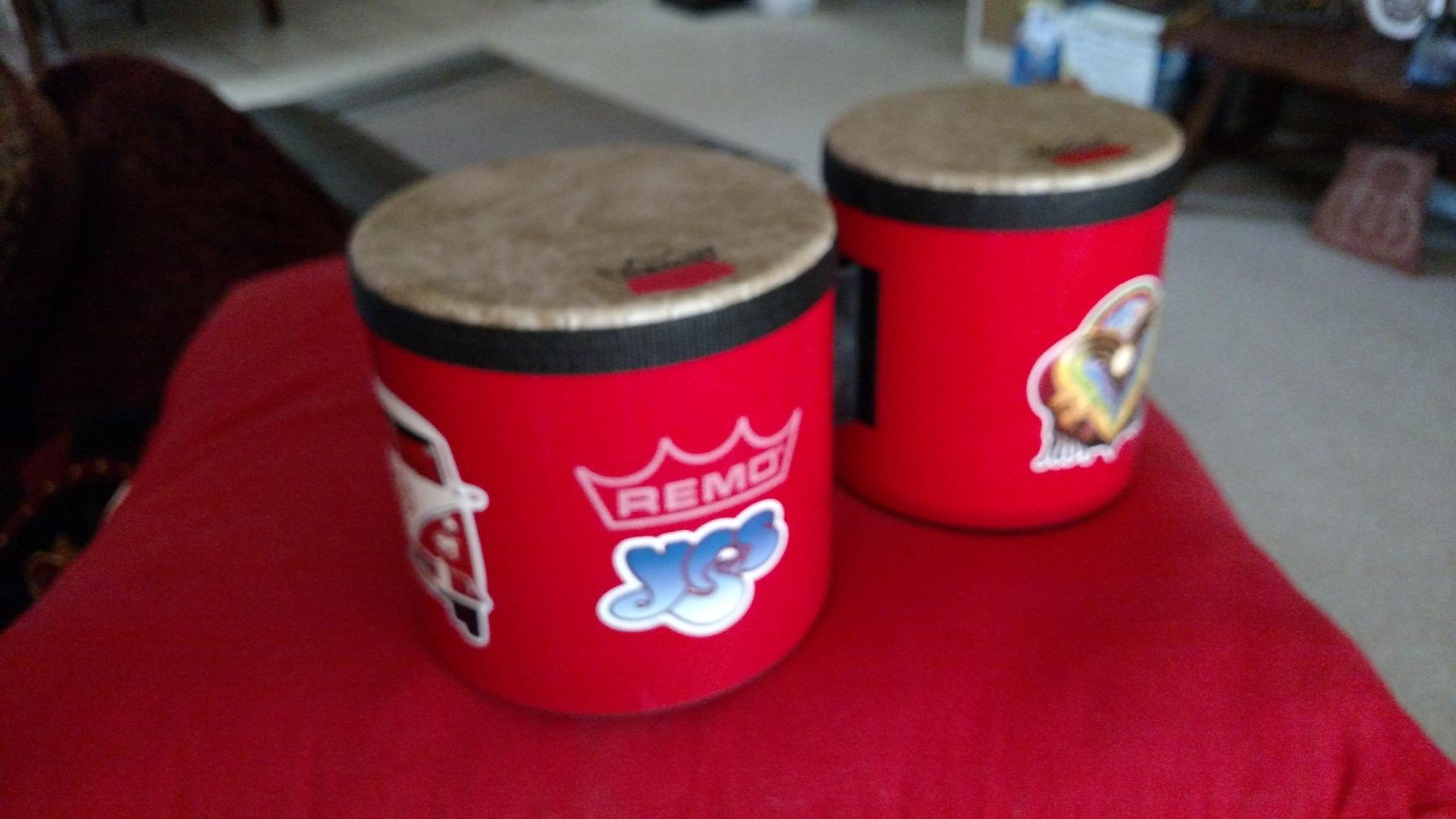 Remo BG-5300-52 Festival Bongo Drum - Red, 6