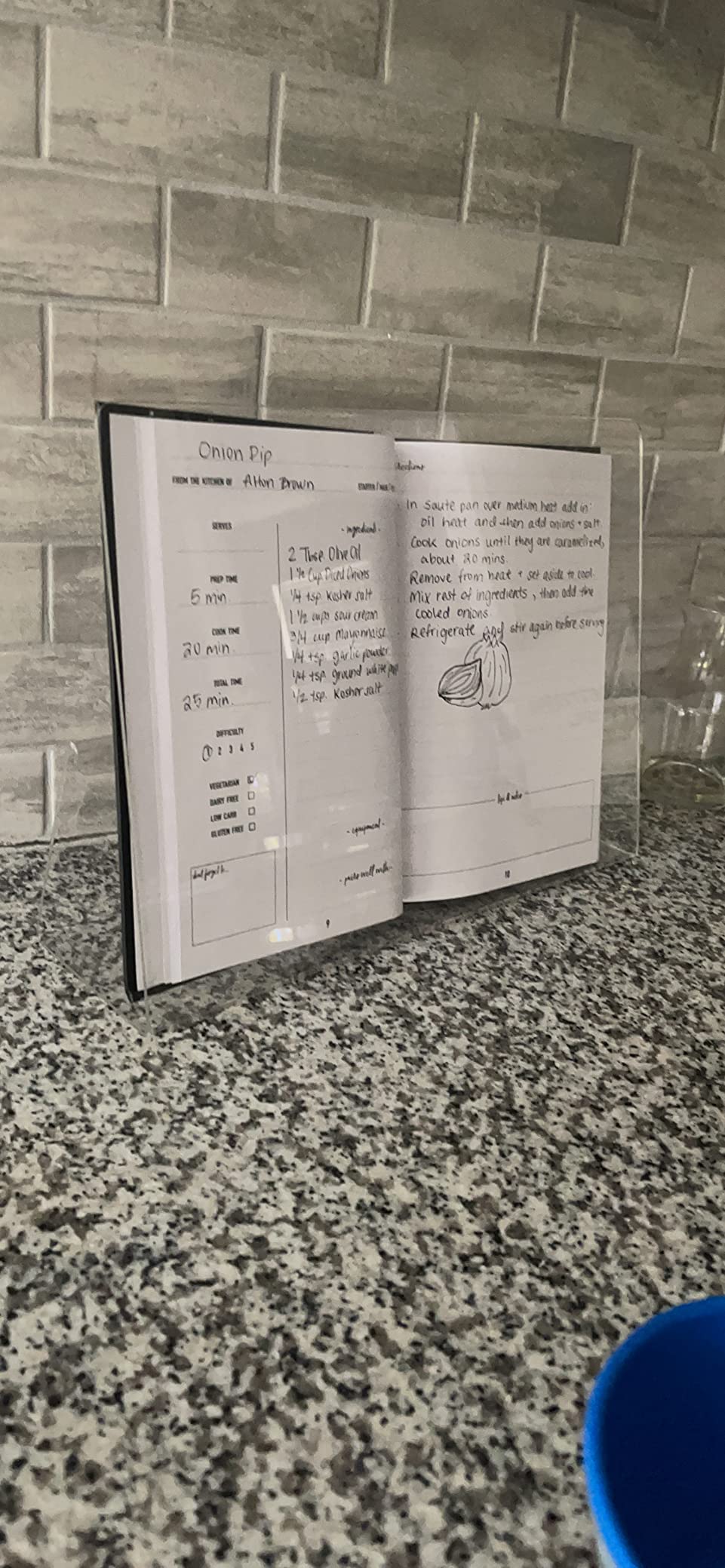 Norpro Acrylic Recipe Book and Tablet Stand for Kitchen Countertop customer photo 1