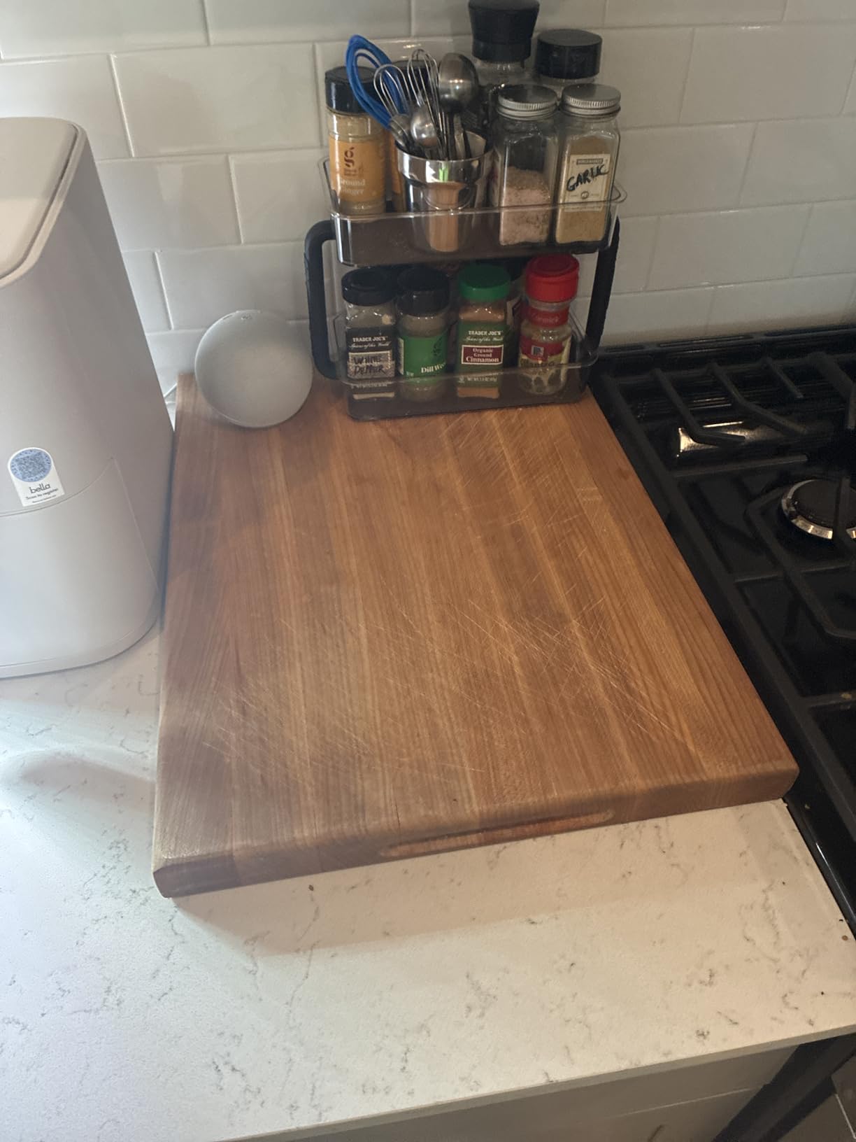 John Boos R-Board Series Rectangular Wooden Maple Cutting Board 24”x18” – 1.5” Thick, 18-lb Reversible Butcher Block with Edge-Grain & Finger Grips – Made in the USA customer photo 2