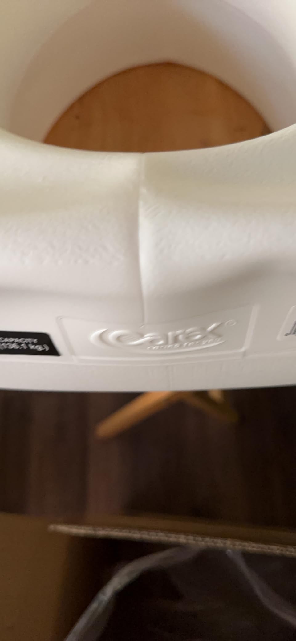 Carex Toilet Seat Riser, Adds 5 Inches of Height, Elevated and Raised Toilet Seat with 300 lbs Capacity, Standard Riser for Elderly and Handicap, Universal, Slip-Resistant, White customer photo 1