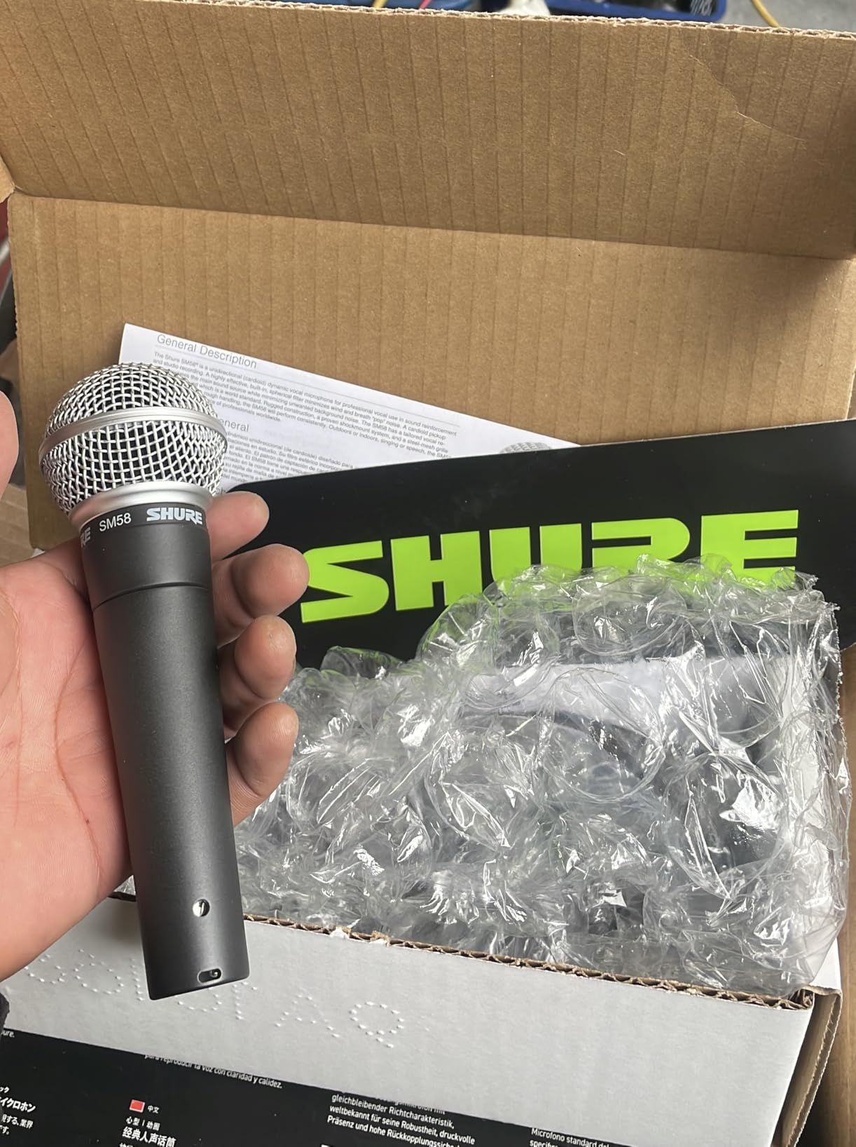 Shure SM58 Pro XLR Dynamic Vocal Microphone customer photo 1