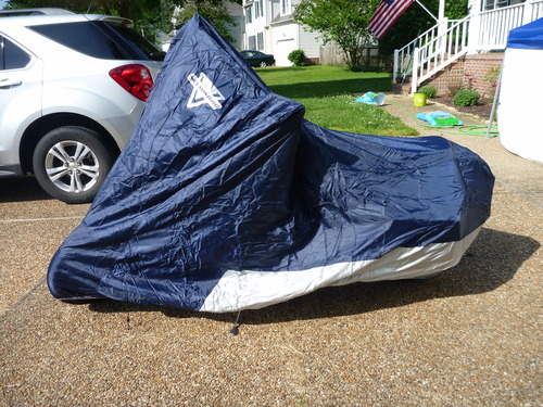 Nelson-Rigg Deluxe Motorcycle Cover, Vents, Heat Shield, Windshield Liner, Grommets XXL fits Touring Motorcycles, Large Cruisers & ADV Motorcycles W/ Saddlebags & Top Trunk, Black customer photo 2