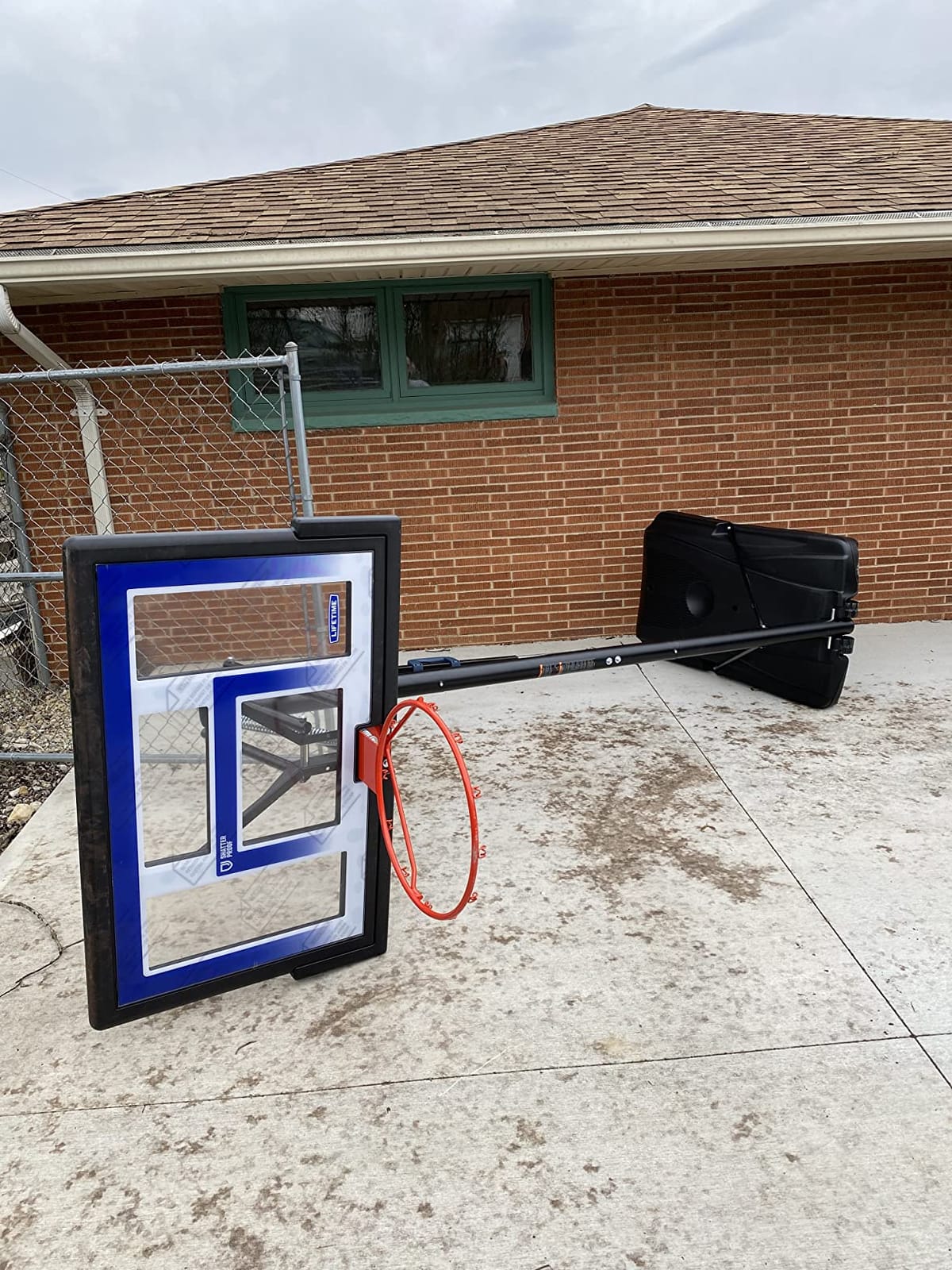Lifetime Outdoor Portable Basketball Hoop, 48 Inch Backboard, 8-10 Ft Speed Shift Adjustable Height customer photo 2