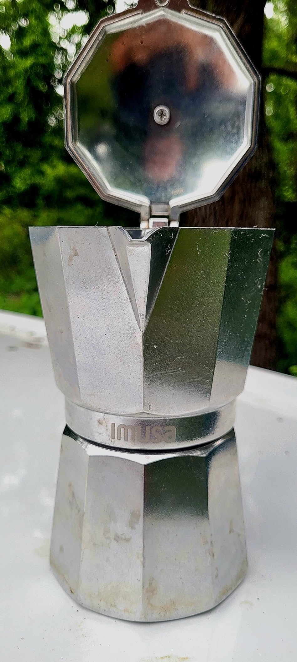 Imusa USA Aluminum Stovetop 6-cup Espresso Maker (B120-43V), Silver customer photo 2