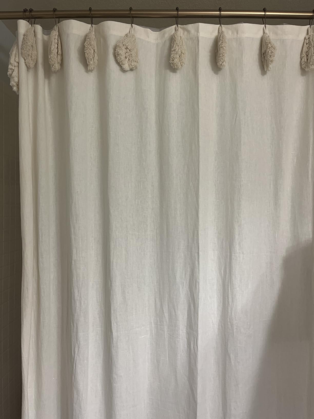 Bean Products Natural Cotton Bathtub Shower Curtain Liner- 70