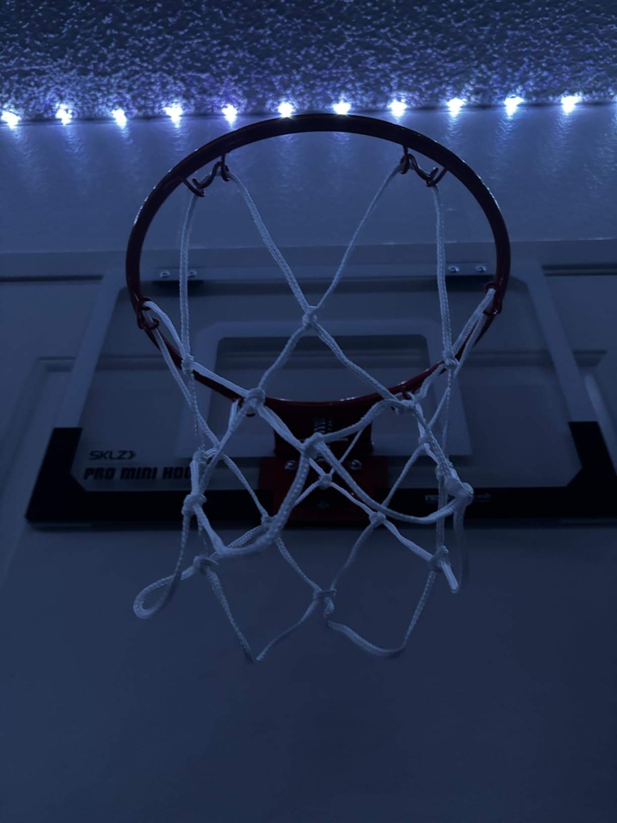 SKLZ Pro Mini Indoor Basketball Hoop with Ball, Over the Door, Shatter-Proof Backboard, Spring-Action Break-Away Steel Rim, Great for Home, Dorm Room, and Office customer photo 1