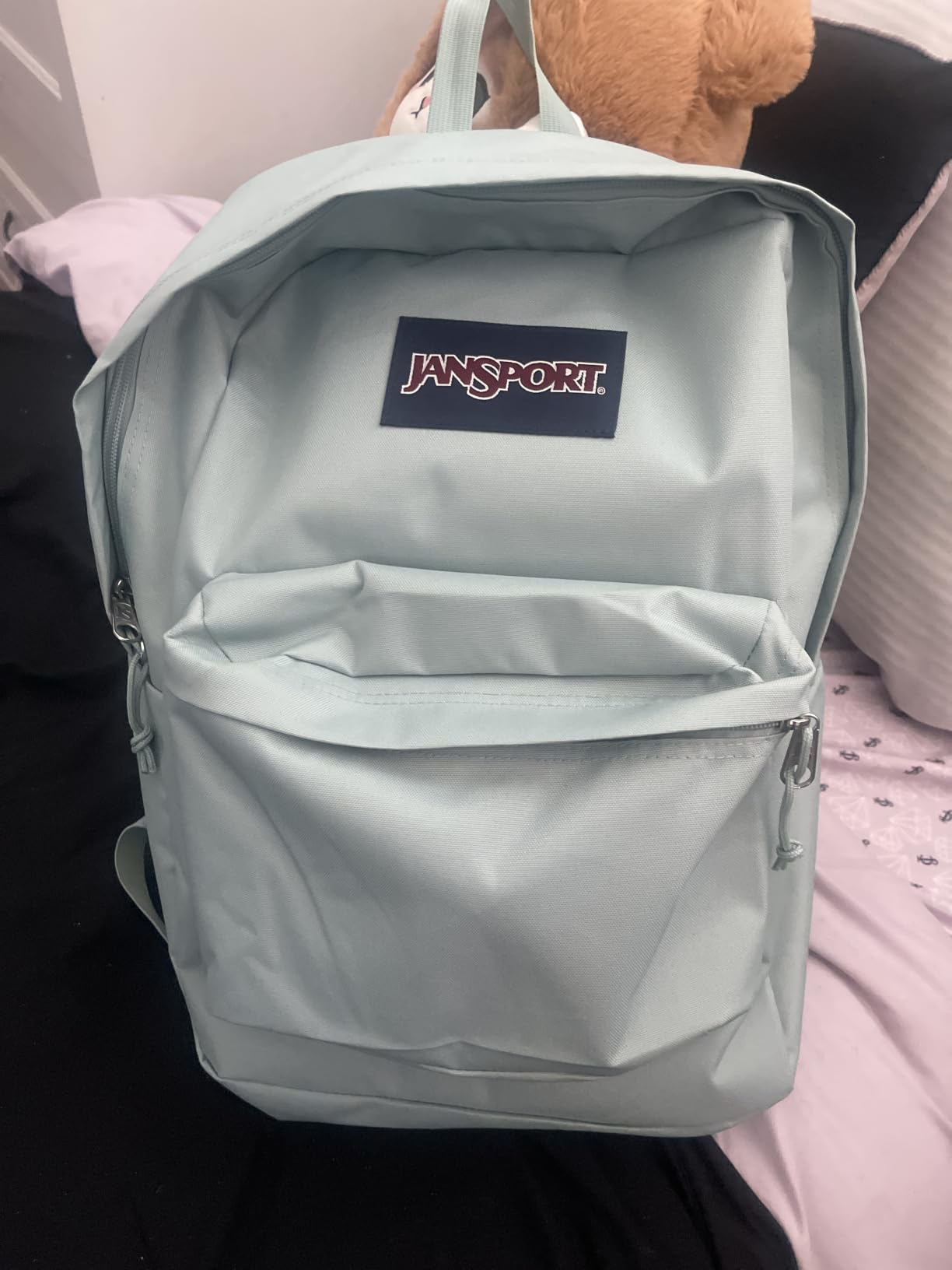 JanSport SuperBreak One Backpacks - Durable, Lightweight Bookbag with 1 Main Compartment, Front Utility Pocket with Built-in Organizer - Premium Backpack, Red Tape customer photo 2