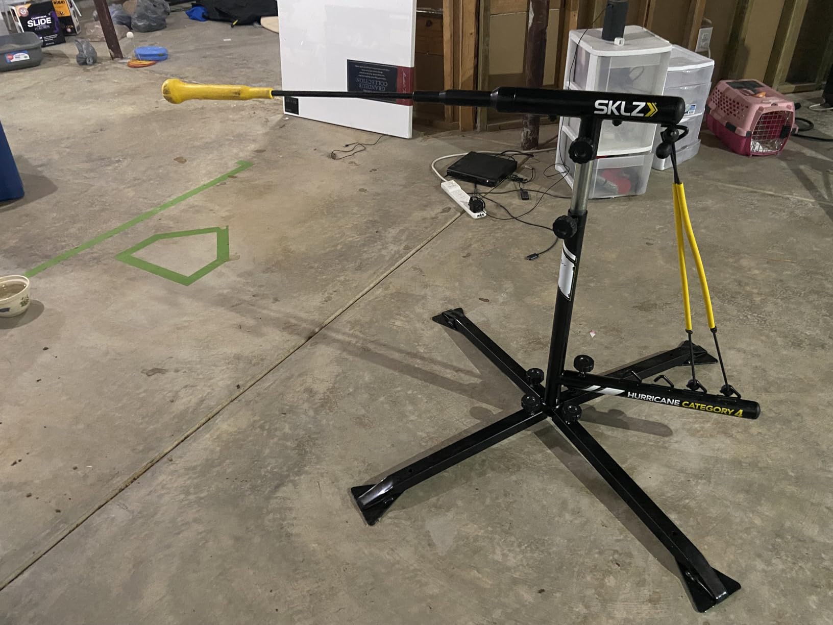 SKLZ Hurricane Baseball and Softball Swing Trainer, Adjustable Power Band System with Anti-Dent Ball Head, Height 23 to 38 Inches, Solo Hitting Practice for Youth Ages 14 and Under customer photo 2
