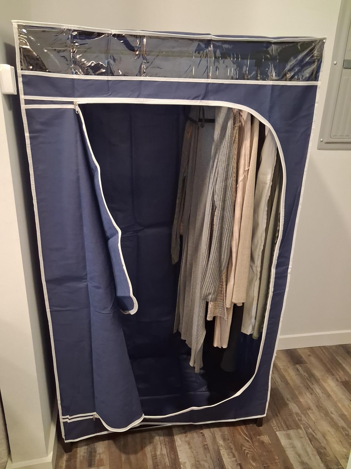 Whitmor 60-inch Extra-Wide Clothes Closet, 60” with White Cover customer photo 1