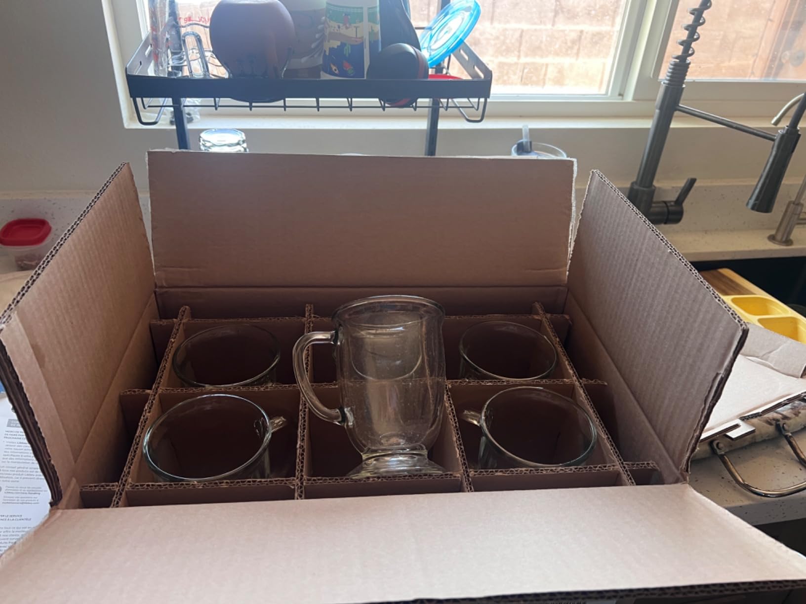 Libbey Tapered Glass Mug Set of 8, 15.5 Oz Thick, Clear Glass Coffee Cups w/ C-Shaped Handle, Dishwasher Safe Coffee Mugs Set for Tea, Cider and More customer photo 2