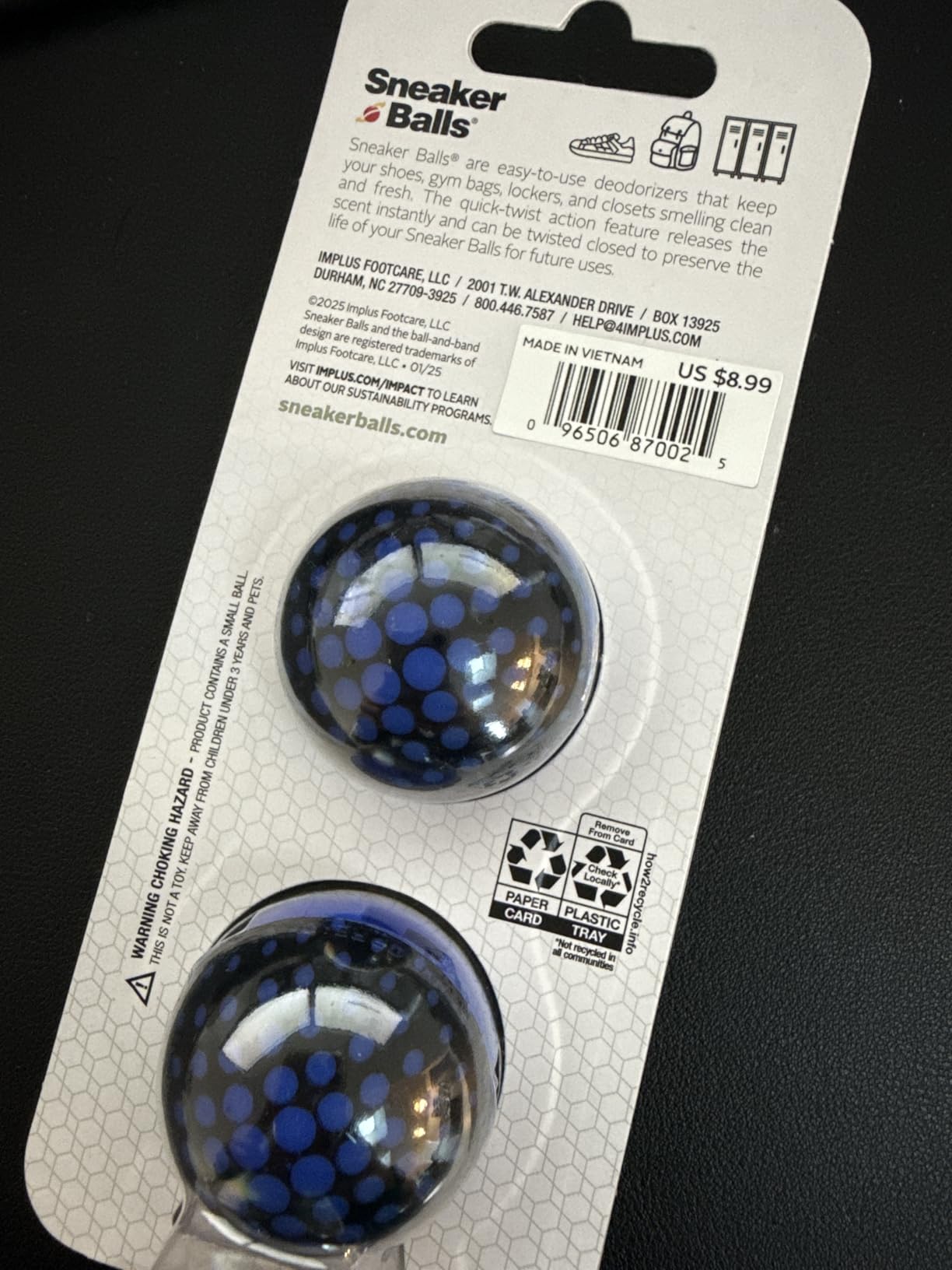 Sneaker Balls Odor-Fighting Shoe Fresheners, Eliminates Unpleasant Smells, Perfect For Sneakers, Gym Bags, Gear Bags, Drawers, Lockers, And More!, Football, 2 Pack customer photo 1