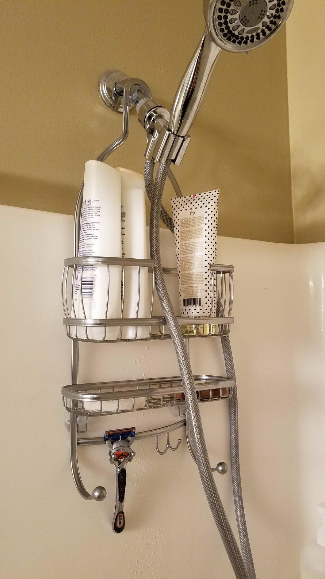 iDesign York Metal Wire Hanging Shower Caddy, Satin Silver customer photo 1