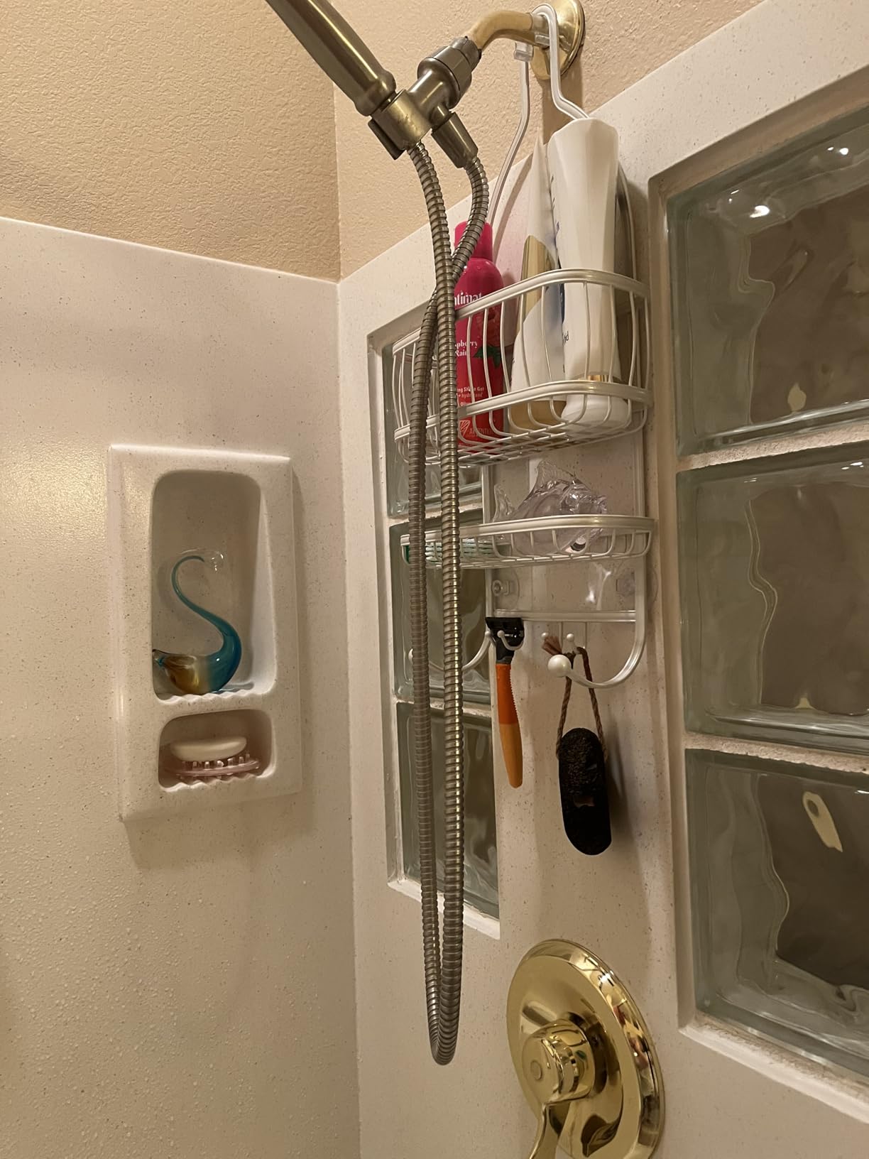 iDesign York Metal Wire Hanging Shower Caddy, Satin Silver customer photo 2