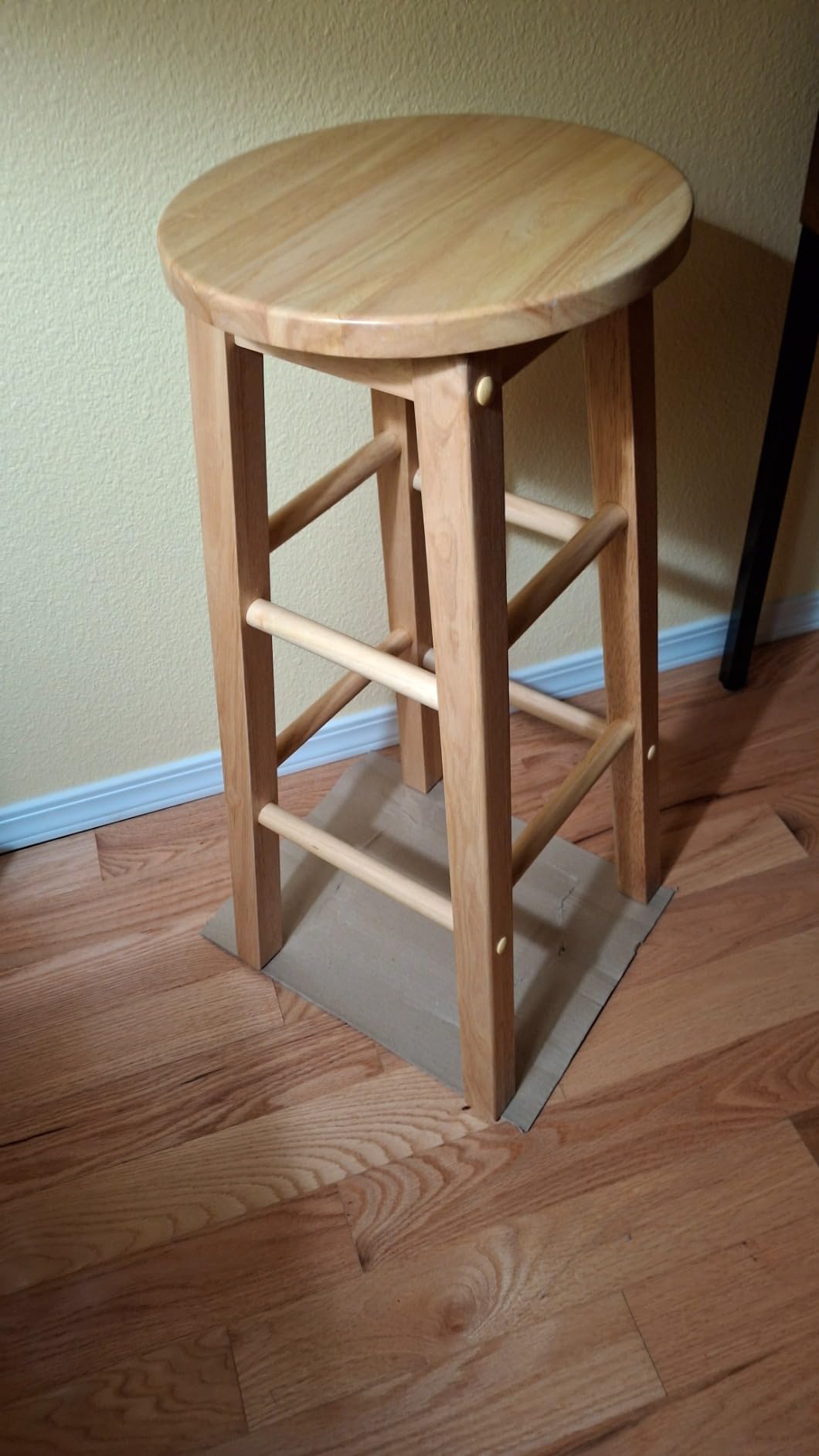 Linon Natural Barstool with Round Seat, 24-Inch customer photo 2