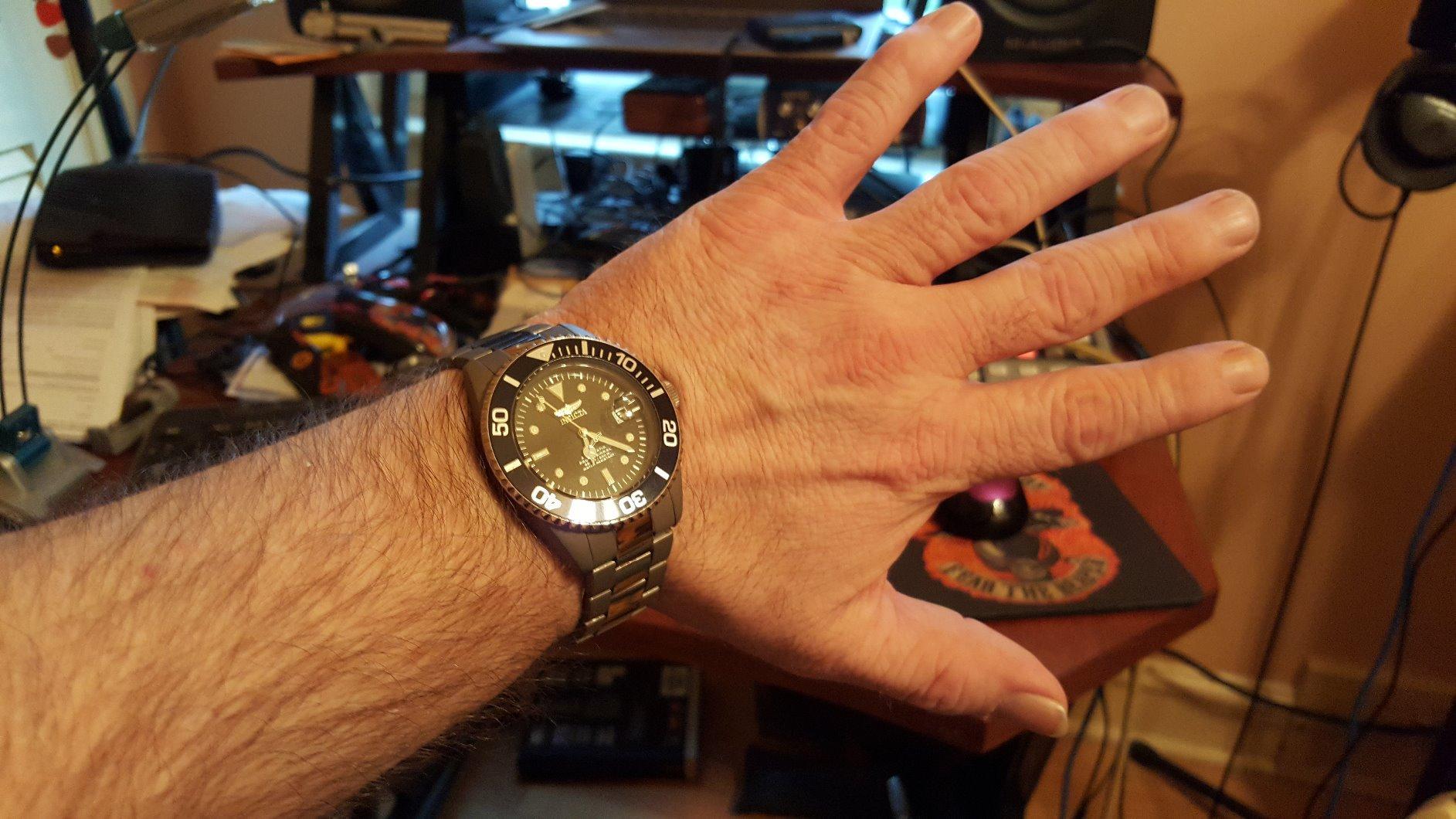 Invicta Men's 0420 Pro Diver Automatic Black Dial Titanium Watch customer photo 2