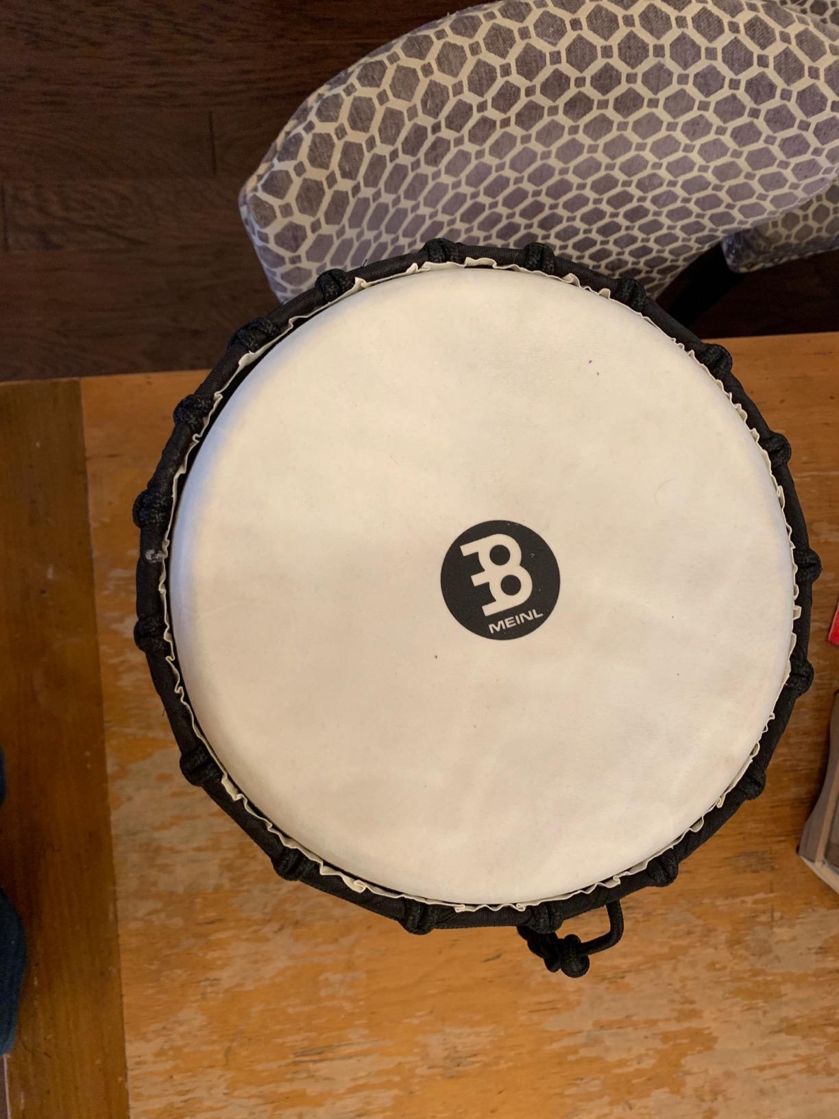 Meinl Percussion Djembe with Mahogany Wood - NOT Made in CHINA - 10-Inch Medium Size Rope Tuned Natural Head, 2-Year Warranty customer photo 1