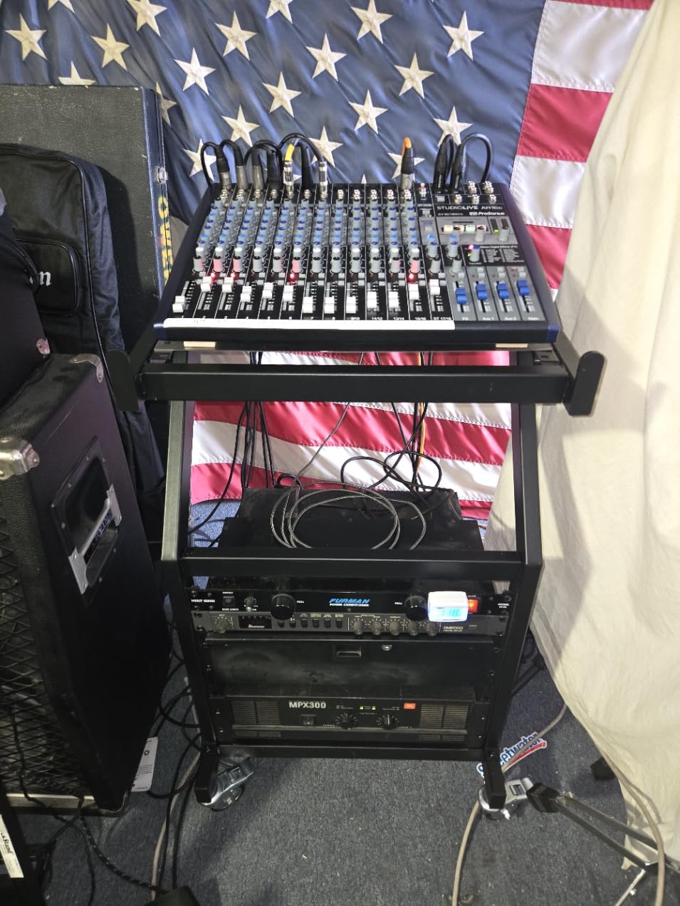 GRIFFIN 19U Rack Mount Rolling Stand (StudioZ PROSteel Series) & Adjustable Mixer Platform Rails – Cart Holder for Audio Music Recording Cabinet – Stage Equipment DJ Gear Storage Case for Amplifier customer photo 1