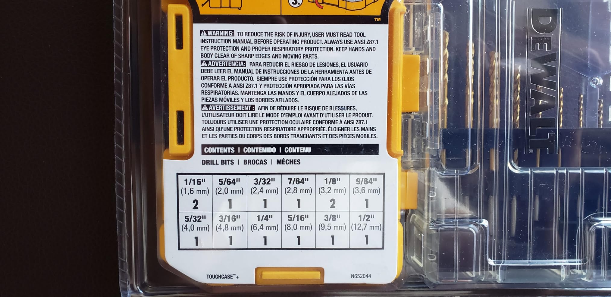 DEWALT DW1341 14-Piece Titanium Nitride Speed Tip Drill Bit Set customer photo 2