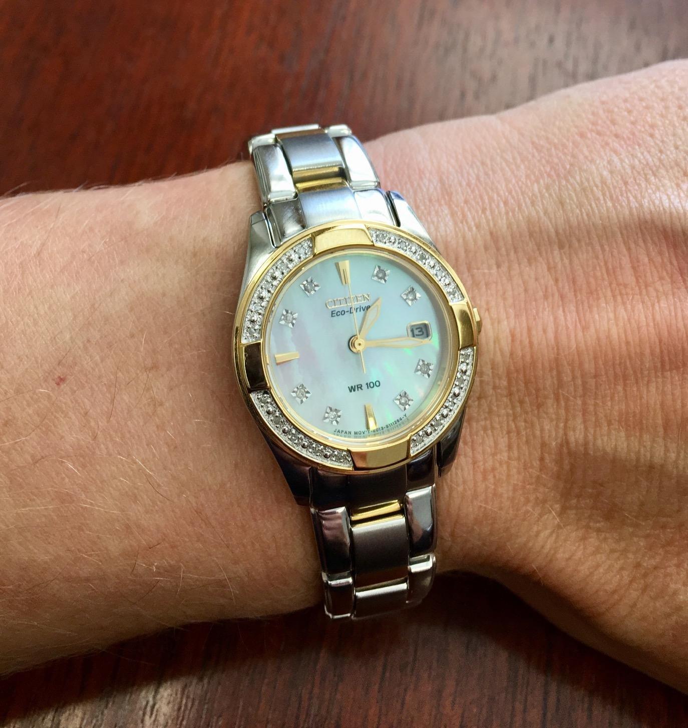CITIZEN Ladies' Eco-Drive Diamond Classic 26mm Stainless Steel EW1824-57D customer photo 1