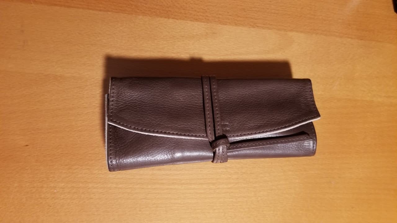Pilot Pensemble Roll Pen Case 5 Pocket Cowhide Dark Brown customer photo 1