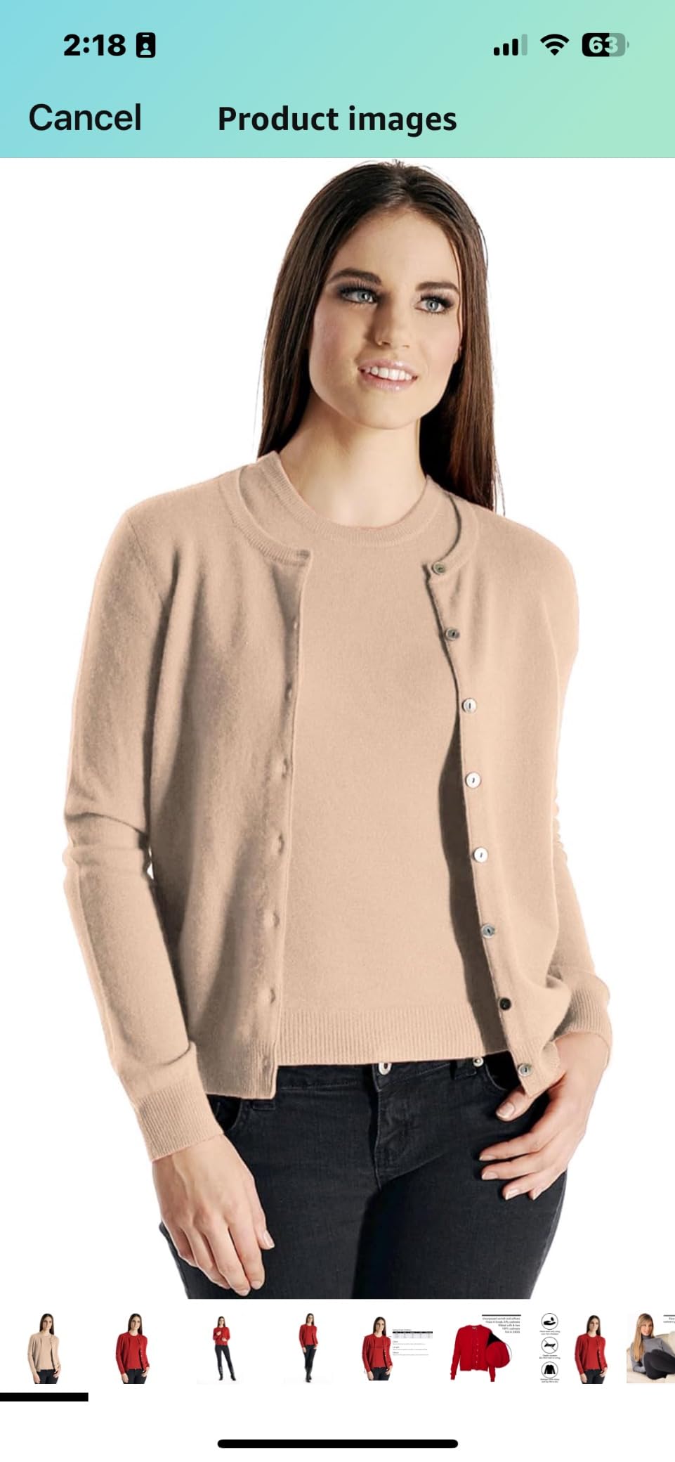 Cashmere Boutique Women's 100% Cashmere Cardigan Twin Set customer photo 1