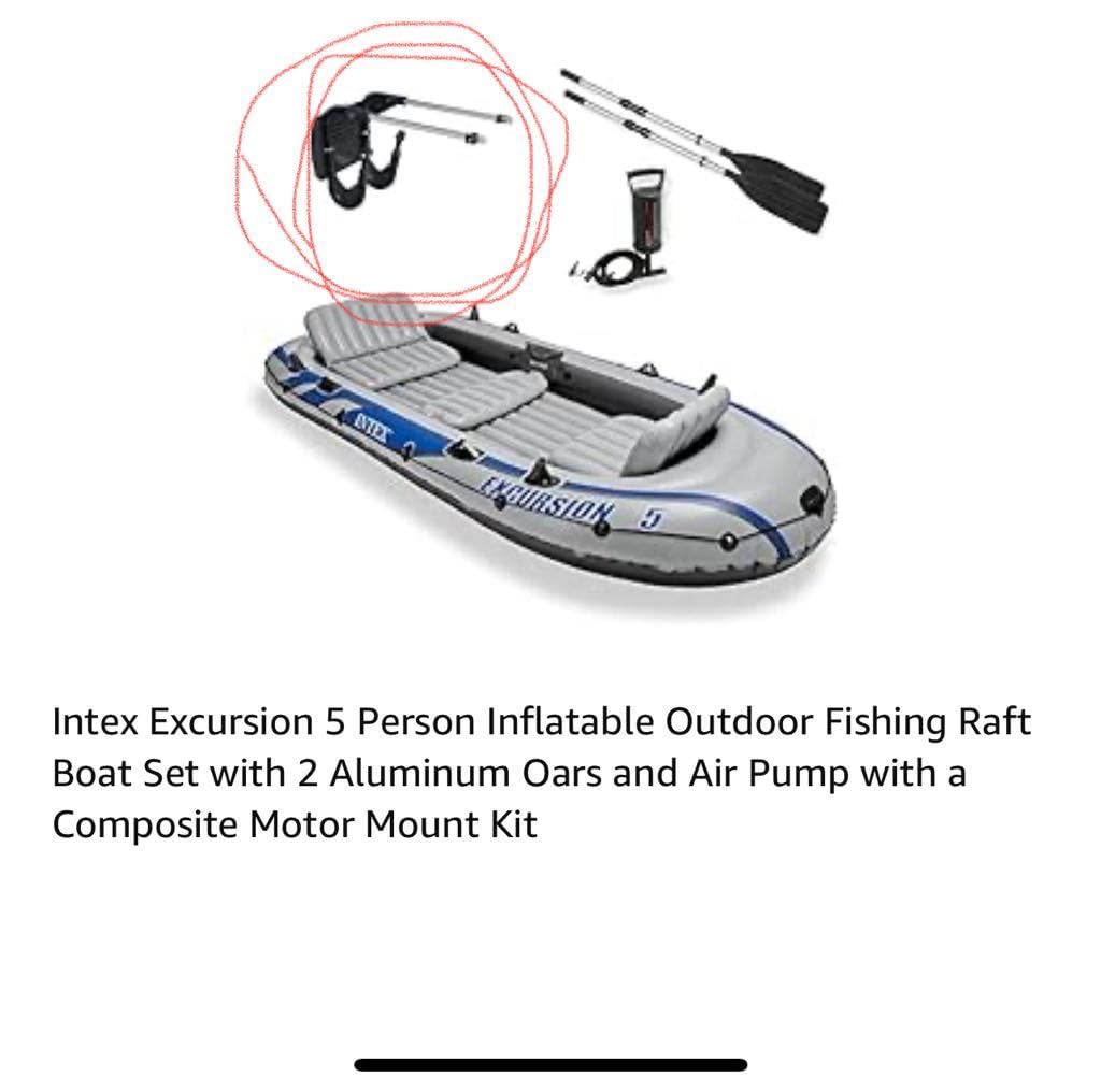 INTEX Excursion 5-Person Inflatable Boat with Composite Motor Mount Kit customer photo 2