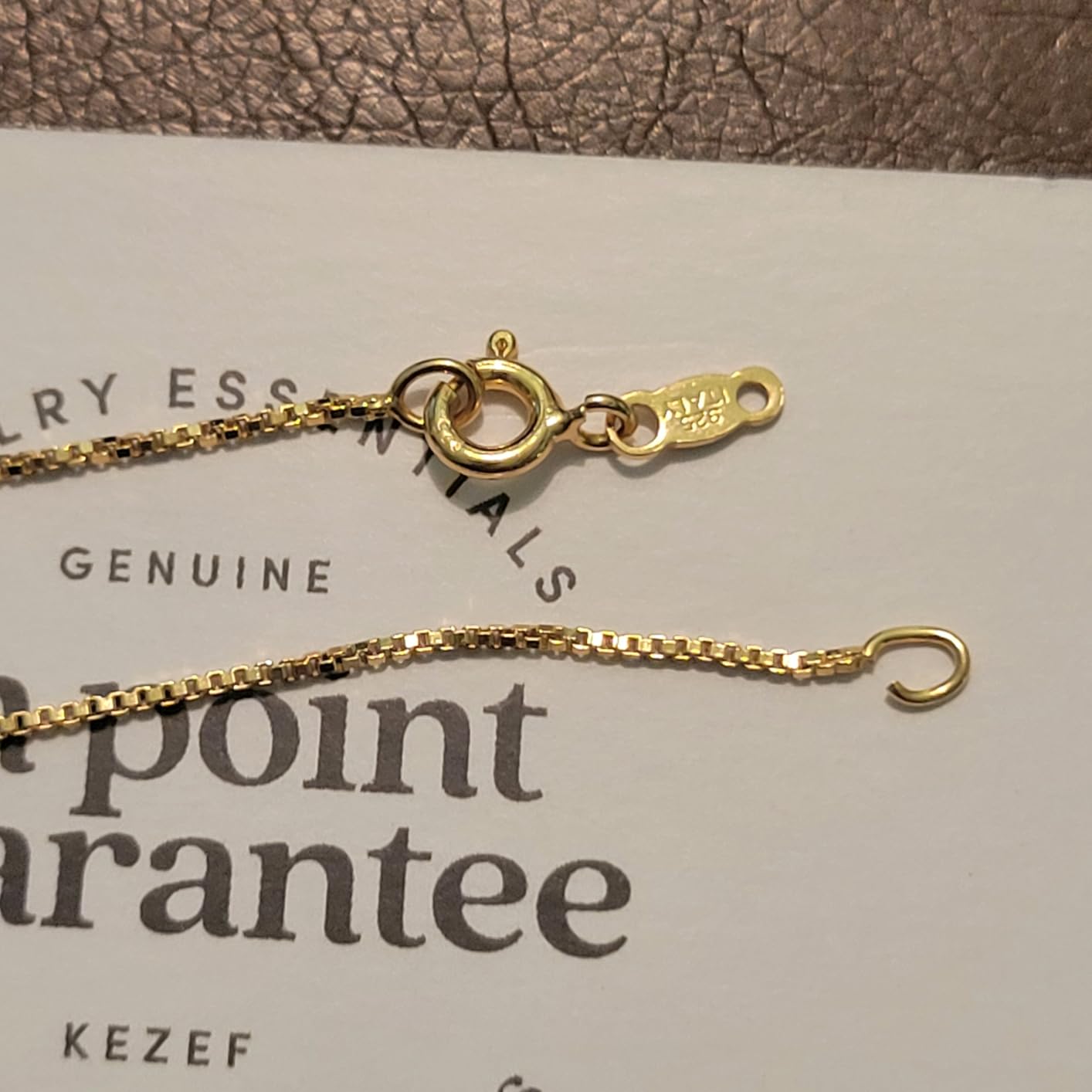 KEZEF Dainty Box Chain Necklace for Women, Gold or Silver, 15-40 Inch customer photo 2