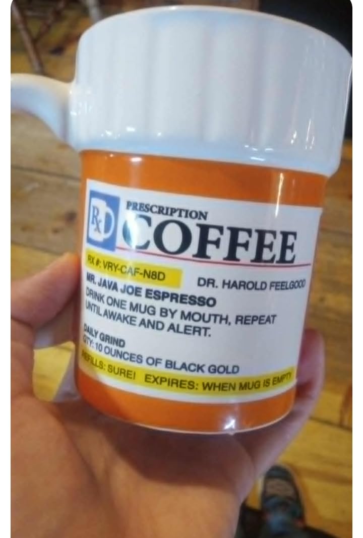 BigMouth Inc. Prescription Coffee Mug - Large Funny Prescription Coffee Cup - Unique Pharmacy Gifts - Hilarious Novelty and Gag Gifts for Doctor - Dishwasher-Safe Ceramic Pill Bottle Coffee Cup - 12oz customer photo 1