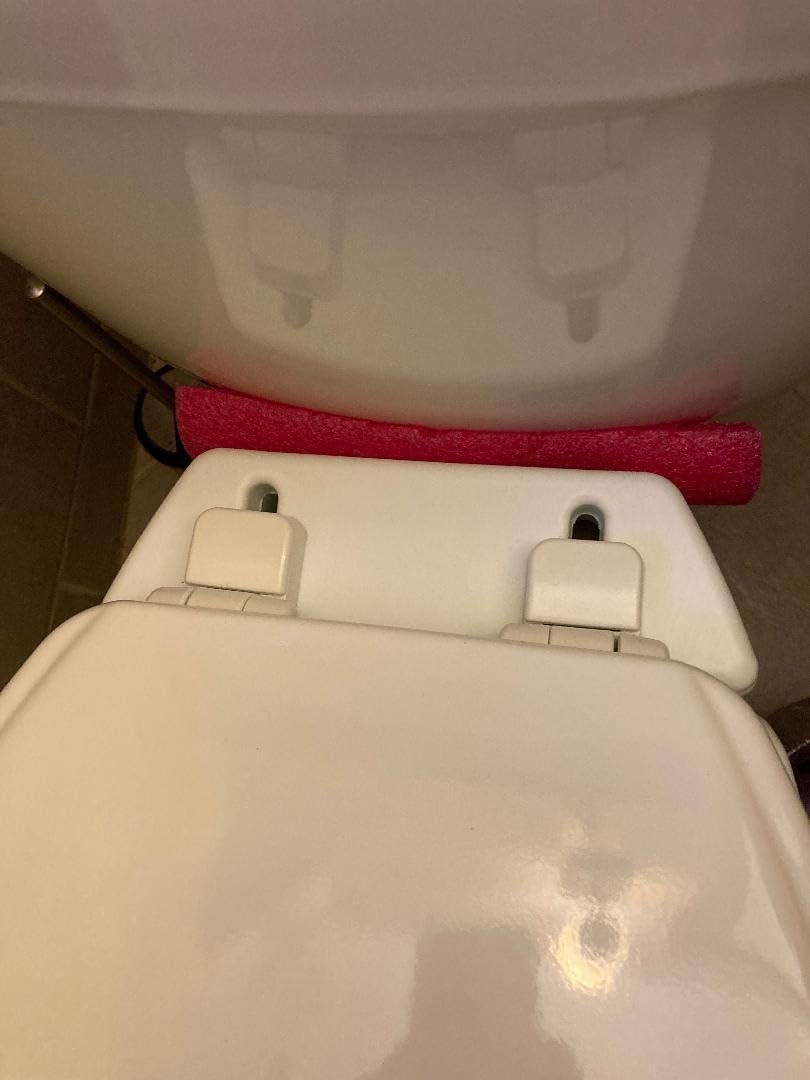 Carex Health Brands Hinged Elongated Toilet Seat Riser, Adds 3.5 Inches of Height to Toilet, 300 Pound Weight Capacity, Raised Toilet Seat, White (FGB32100 0000) customer photo 2