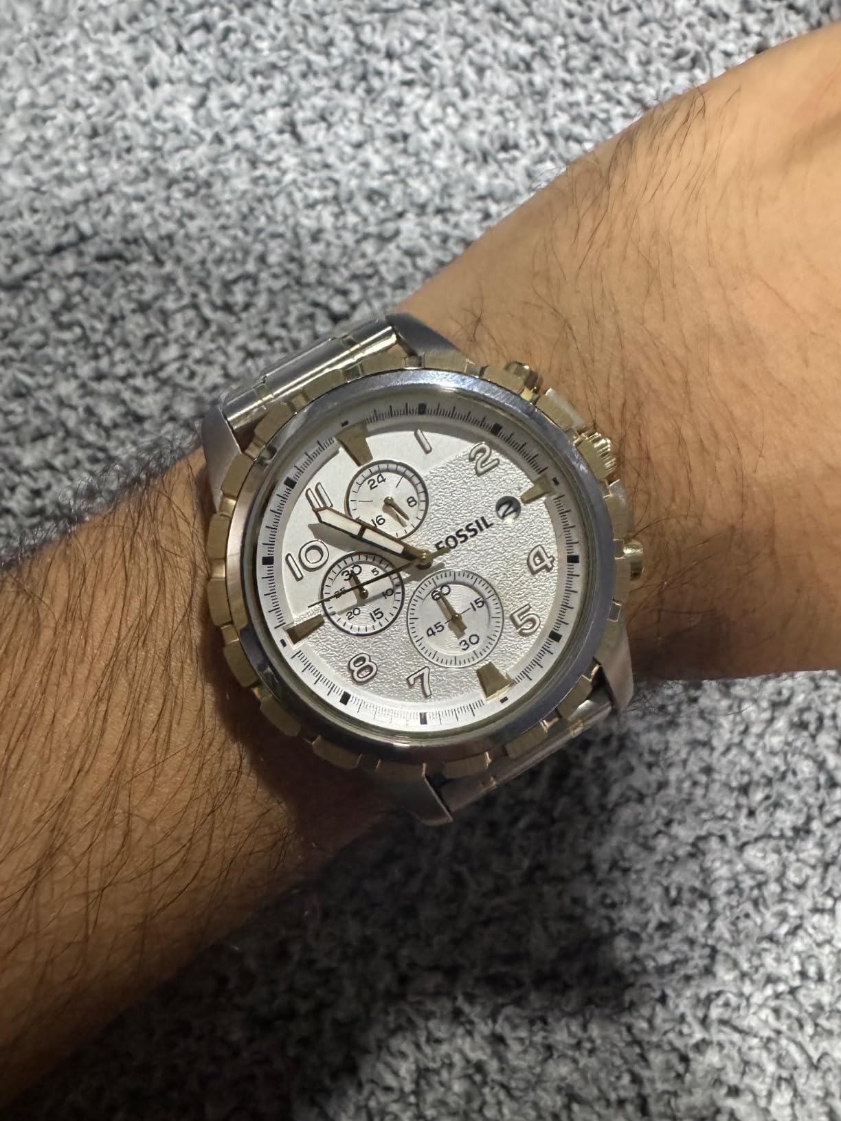 Fossil Men's Watch, Dean Quartz Stainless Steel Chronograph Watch for Men customer photo 2