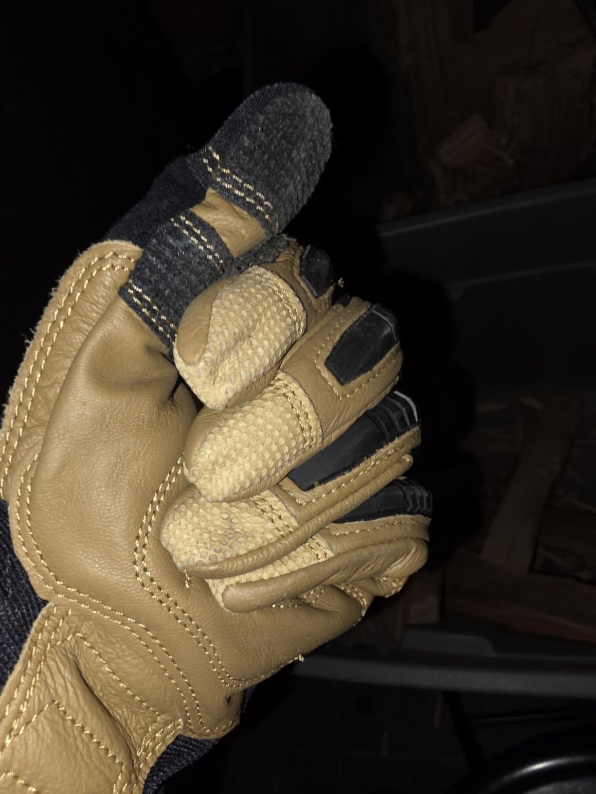 Ironclad Ranchworx Work Gloves RWG2, Premier Leather Work Glove, Performance Fit, Durable, Machine Washable, (1 Pair), RWG2-04-L,Brown/Black customer photo 2