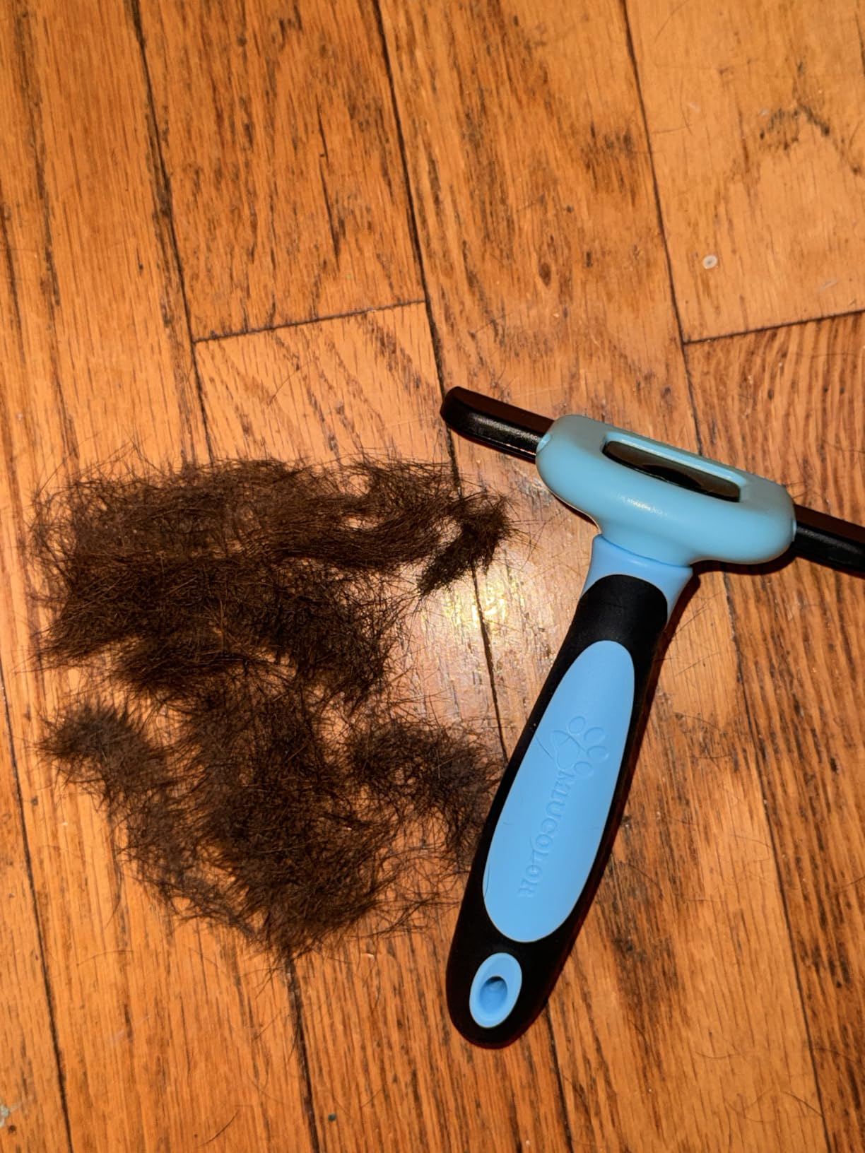 MIU COLOR Pet Grooming Brush, Deshedding Tool for Dogs & Cats, Blue customer photo 1