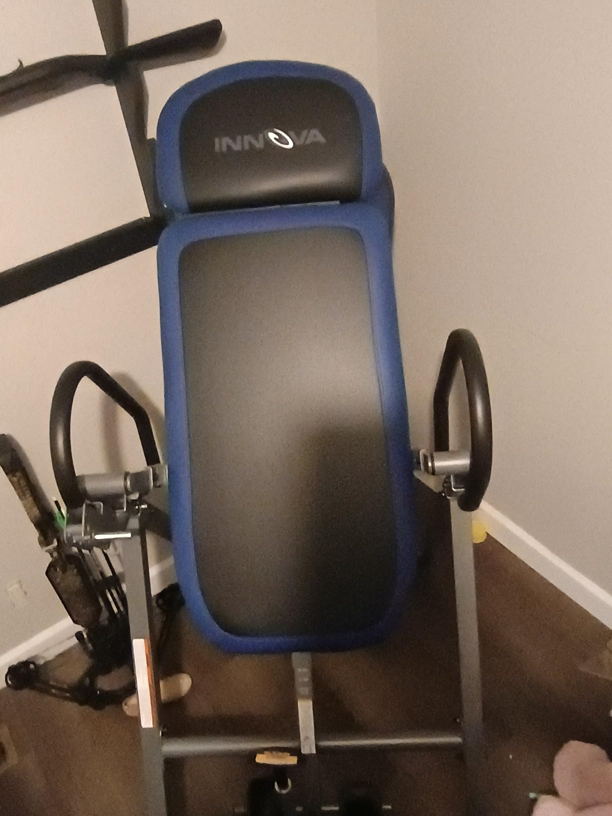 INNOVA HEALTH AND FITNESS ITM4800 Advanced Heat and Massage Inversion Table,Black/ Blue / Gray customer photo 1