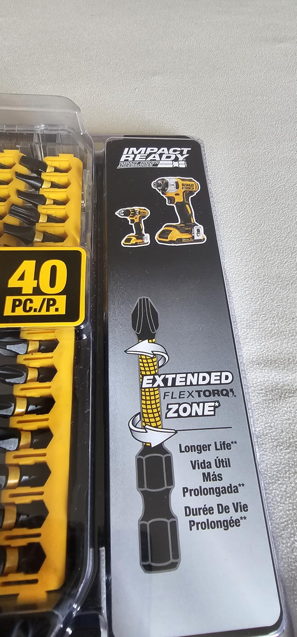 DEWALT Screwdriver Bit Set, 40 Pcs. Impact Ready, FlexTorq Impact Driver Bit Set with Storage Case (DWA2T40IR) customer photo 1