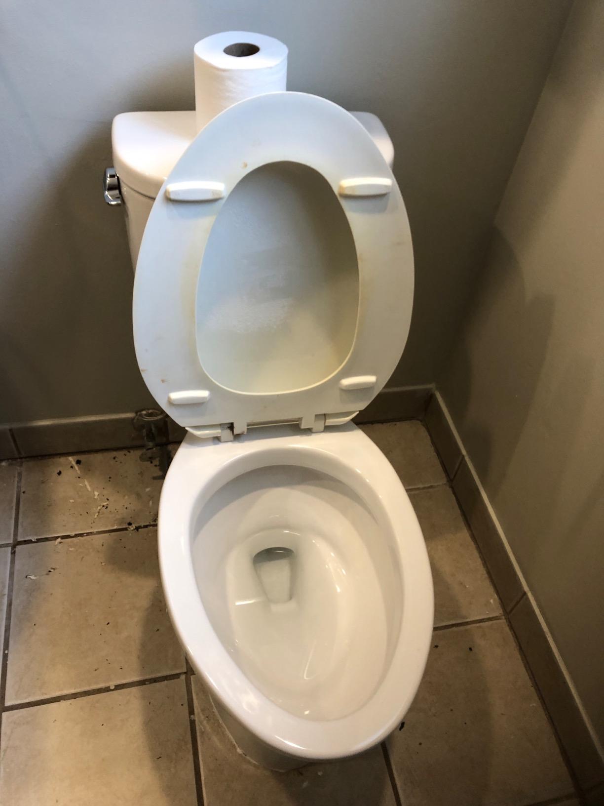 TOTO® Entrada™ Two-Piece Elongated 1.28 GPF Universal Height Toilet, Cotton White - CST244EF#01 customer photo 2