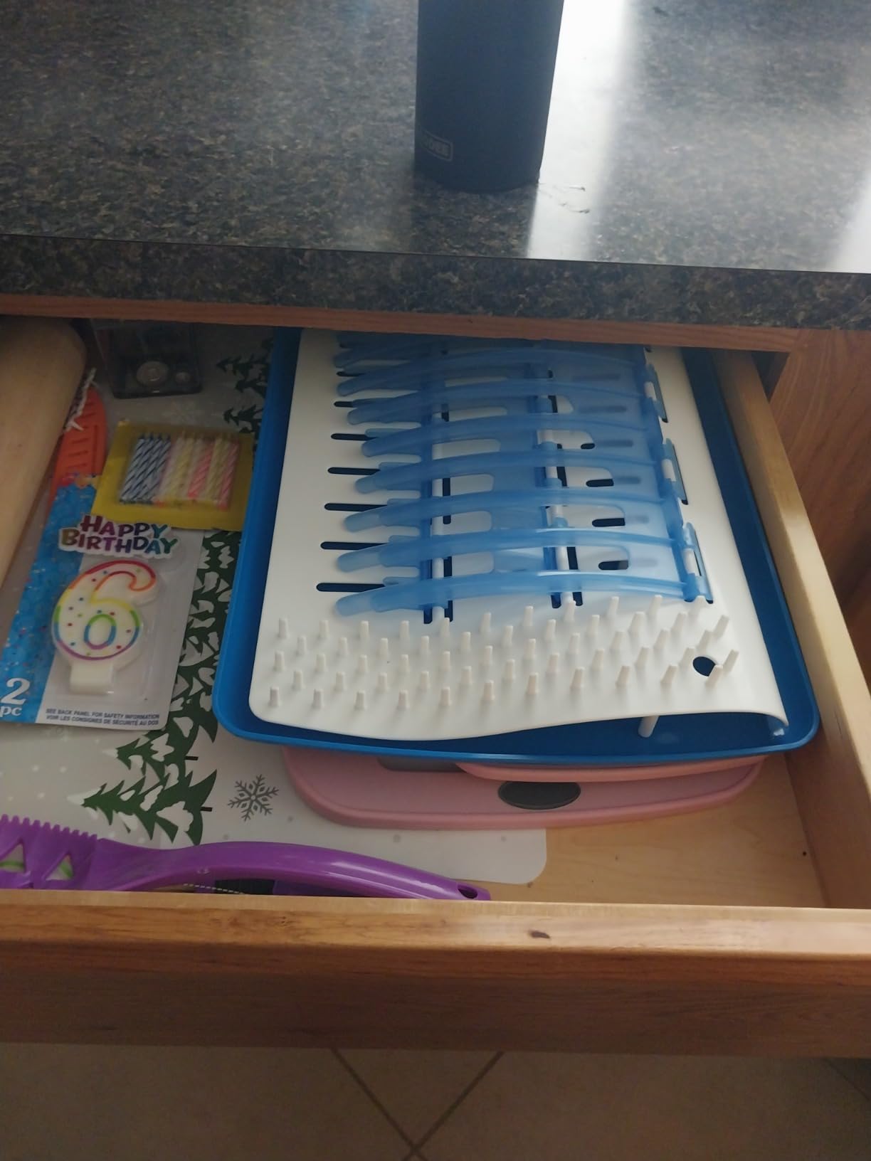 Dr. Brown's Folding Baby Bottle Drying Rack, Blue/White customer photo 2