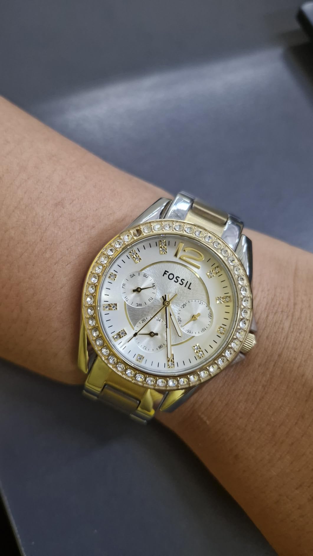 Fossil Women's Watch, Riley Quartz Stainless Steel Multifunction Watch for Women customer photo 1
