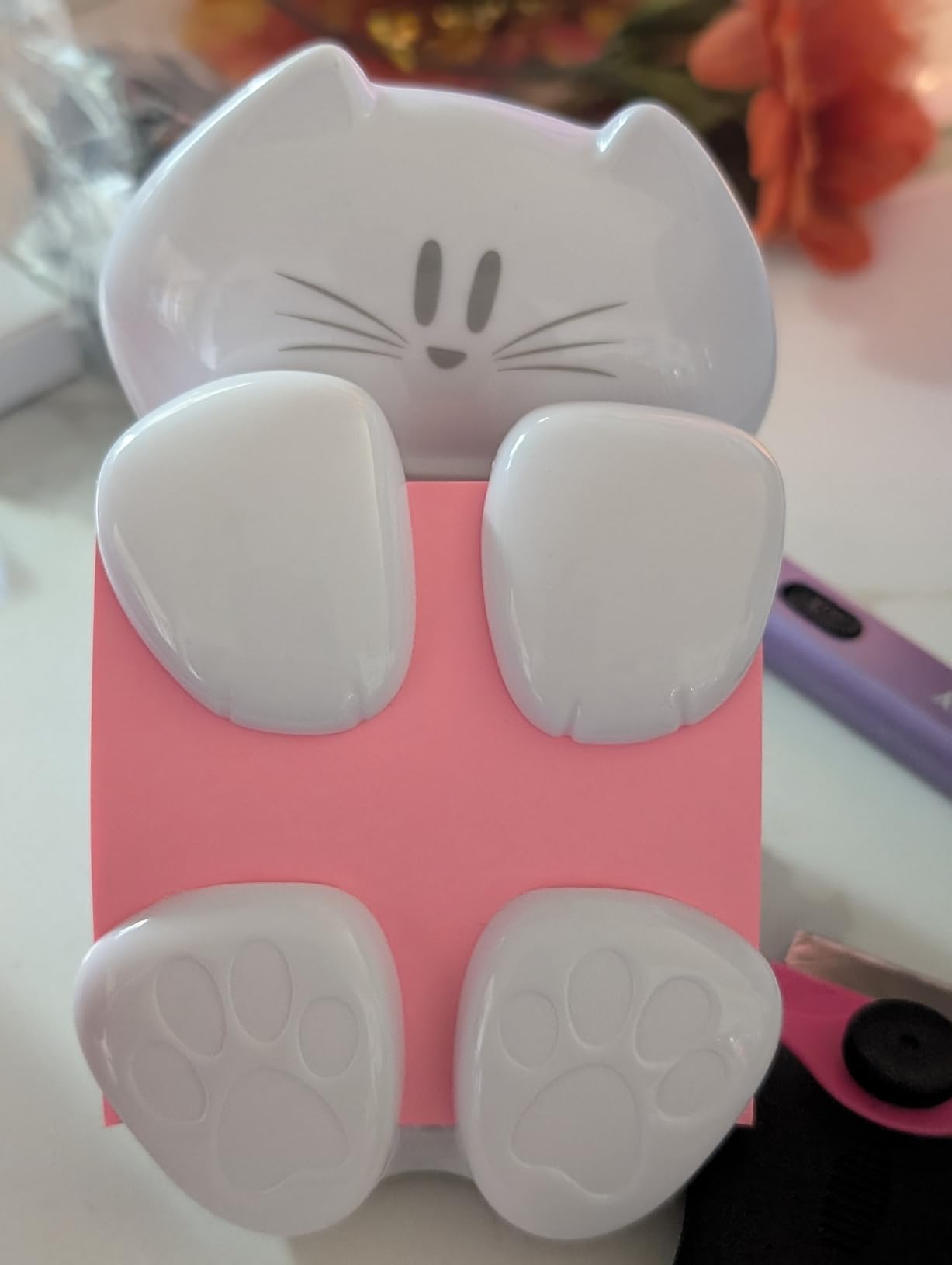 Post-it Note Dispenser, White Cat Design, 1 Dispenser, 1 Pad, 45 Sheets customer photo 1