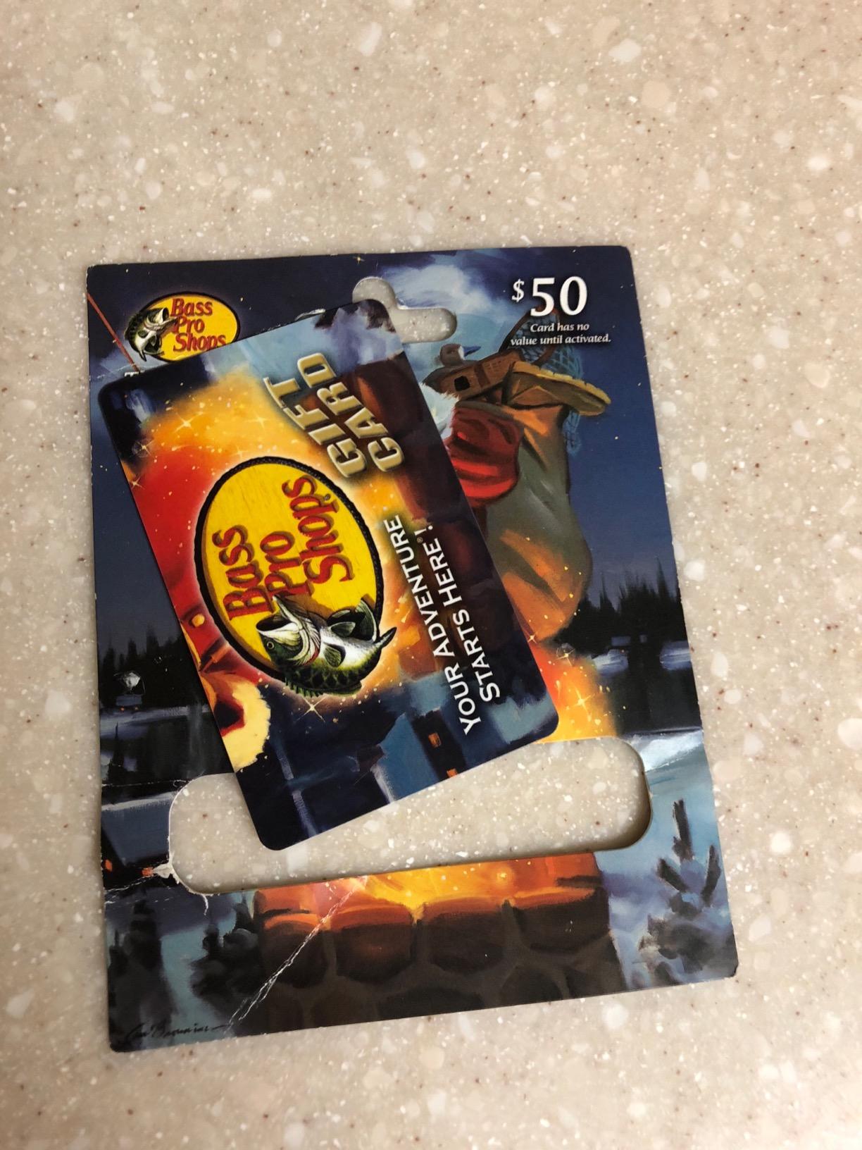 Bass Pro Shops Physical Gift Card customer photo 2