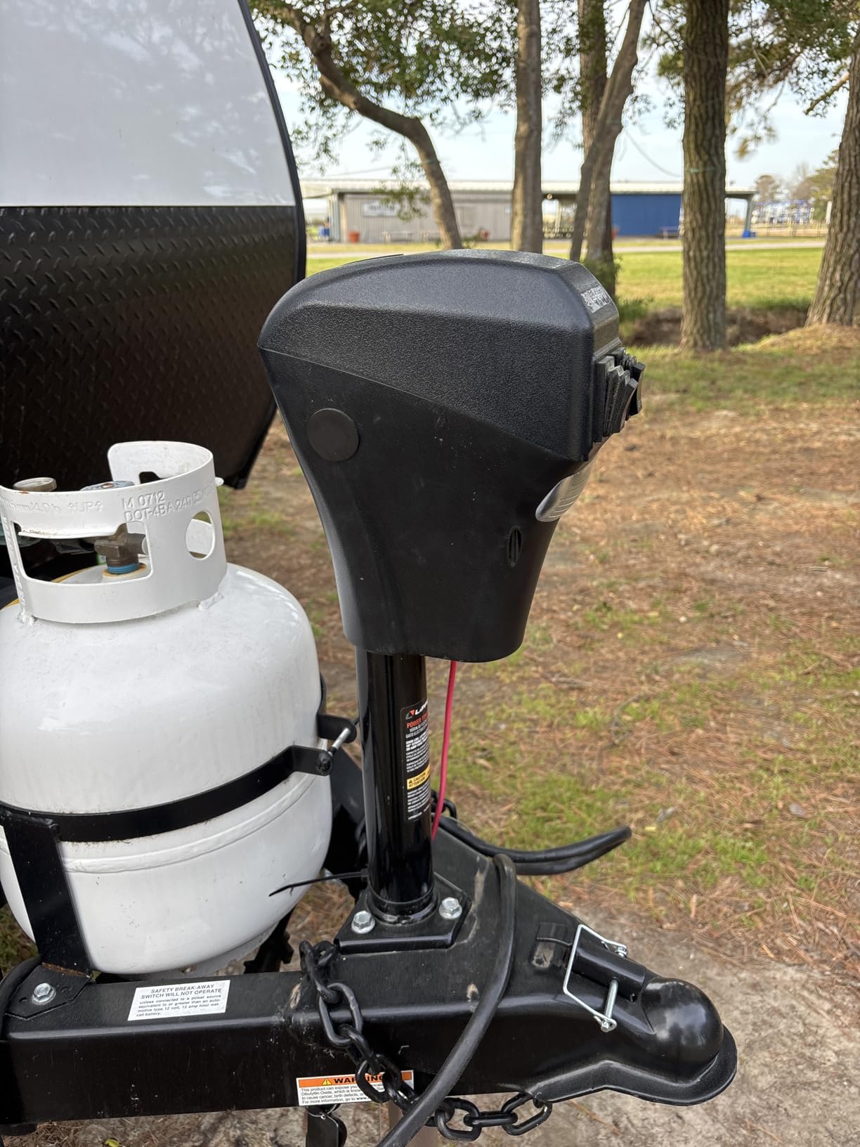 Lippert 3,500 lb Electric Trailer Tongue Jack, RV Power Jack, Black 285318 customer photo 1