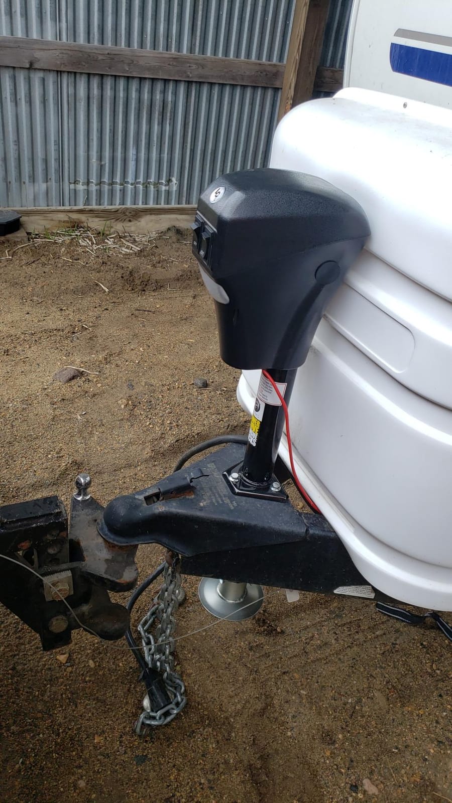 Lippert 3,500 lb Electric Trailer Tongue Jack, RV Power Jack, Black 285318 customer photo 2